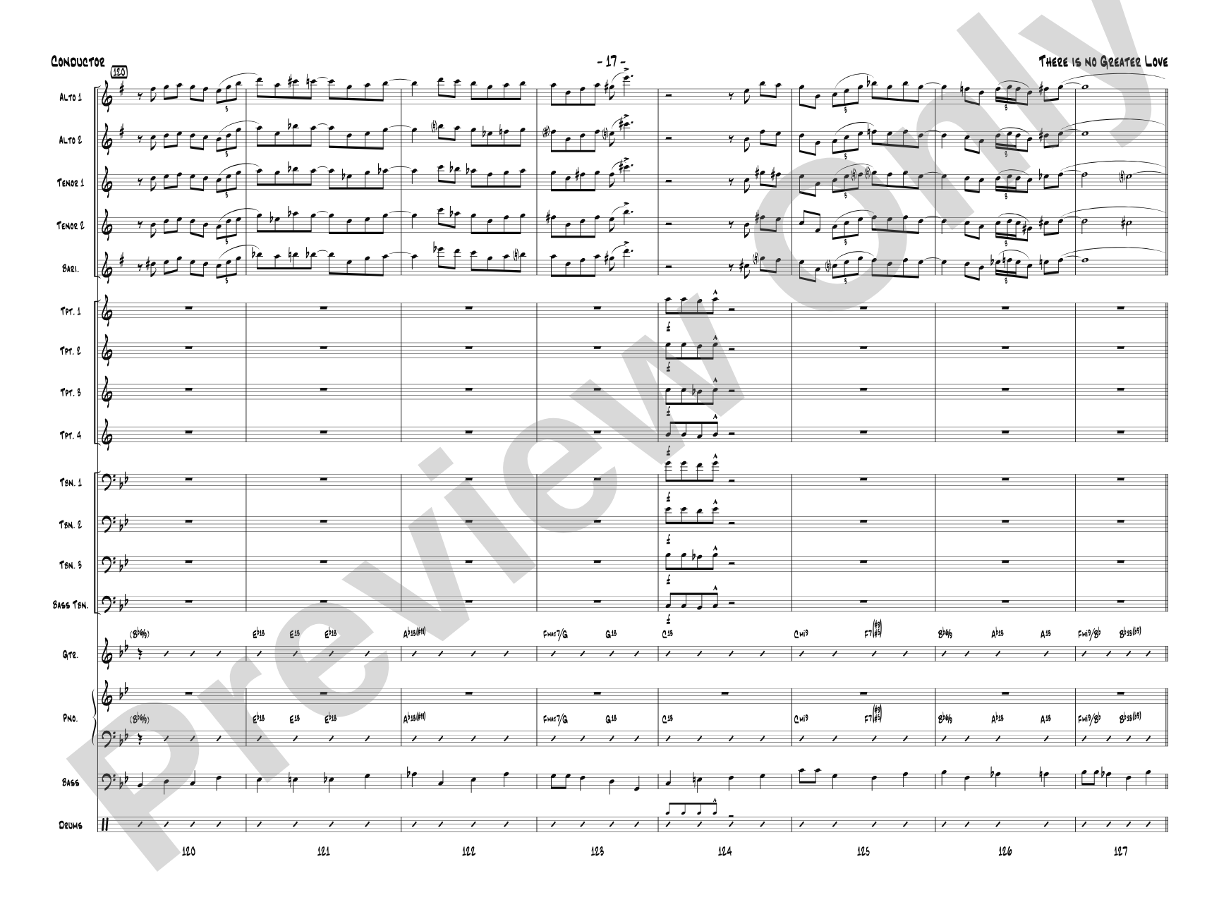 There Is No Greater Love: Jazz Ensemble Conductor Score & Parts