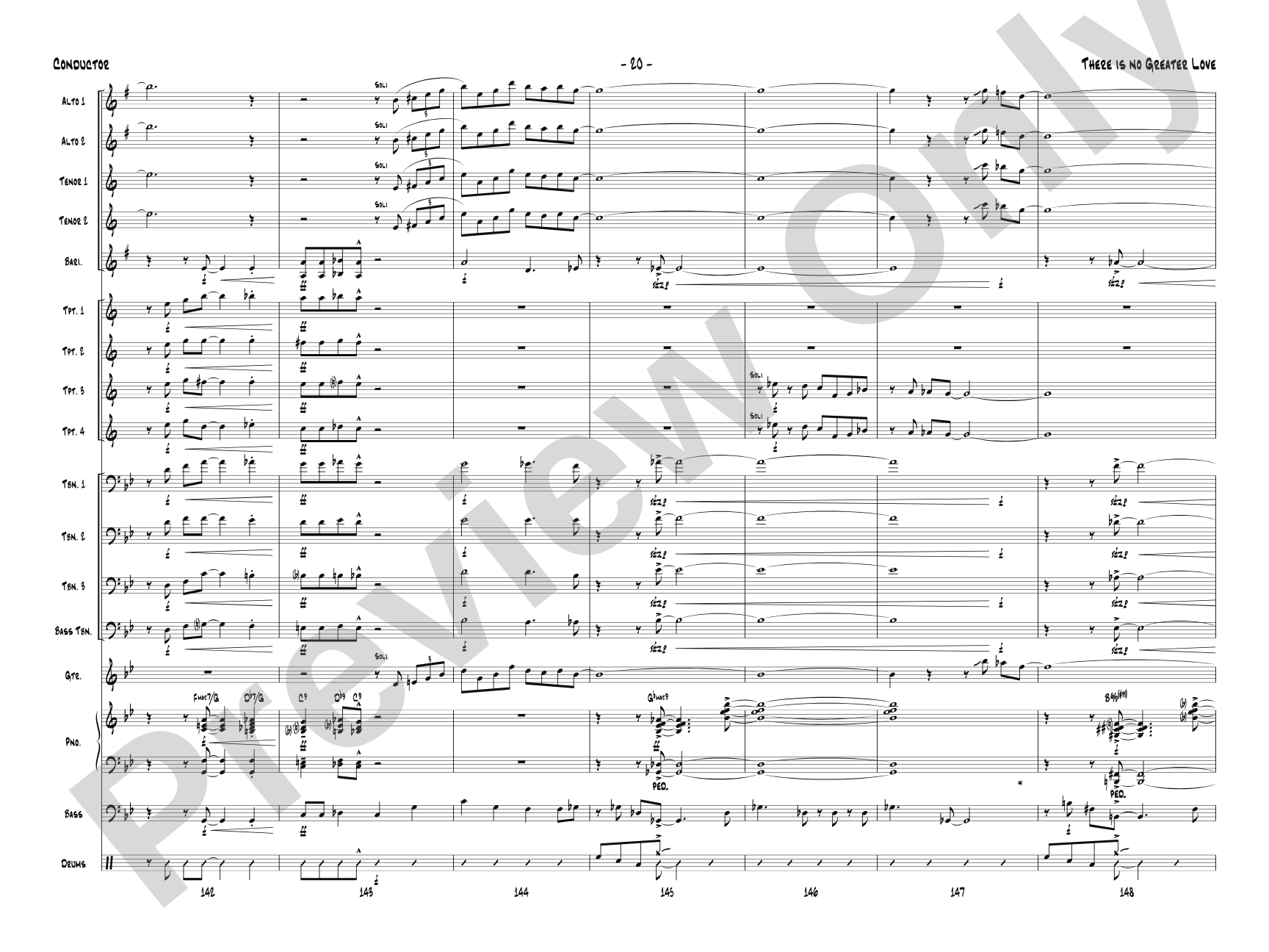 There Is No Greater Love: Jazz Ensemble Conductor Score & Parts