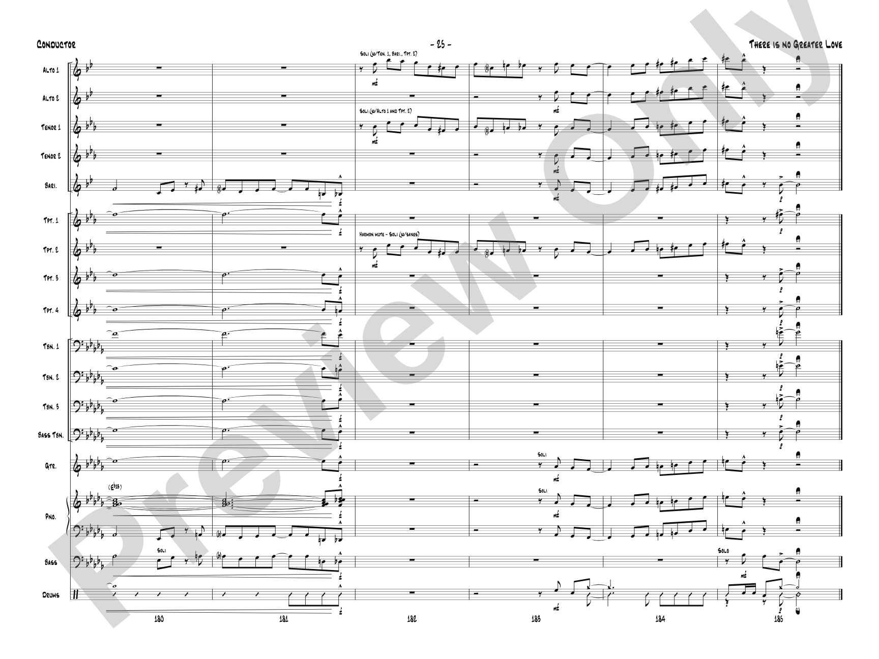 There Is No Greater Love: Jazz Ensemble Conductor Score & Parts
