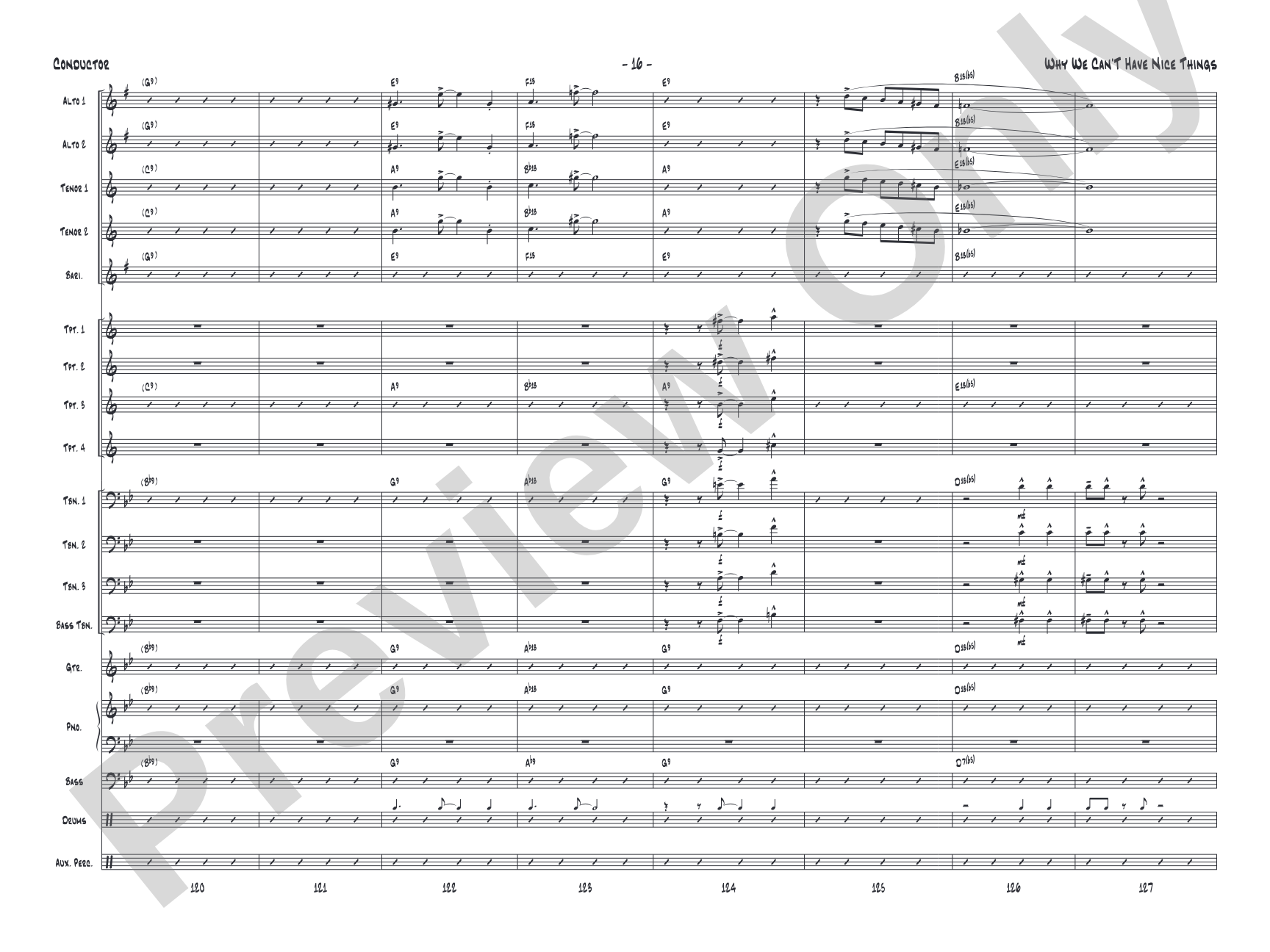 Why We Can't Have Nice Things: Jazz Ensemble Conductor Score & Parts