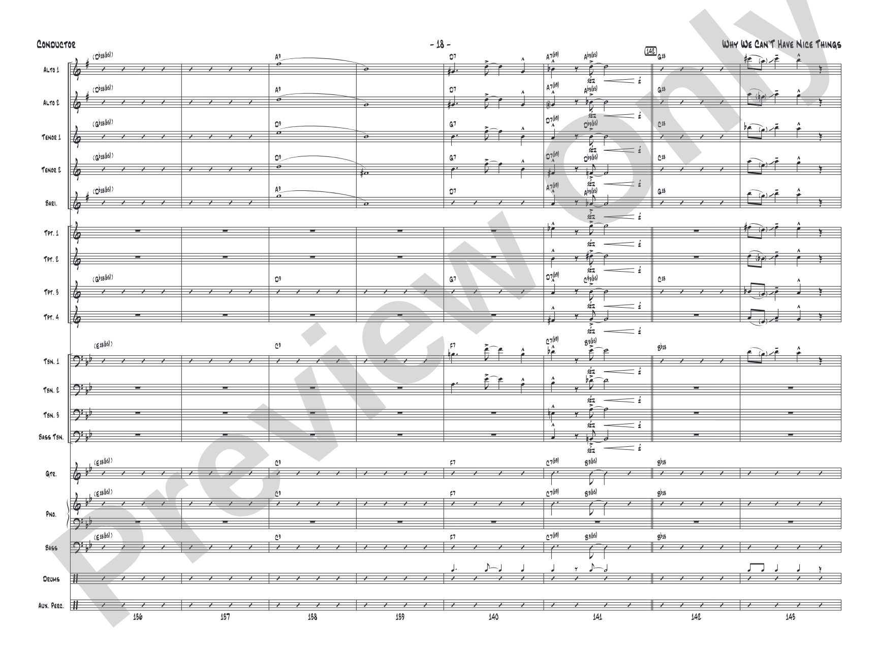 Why We Can't Have Nice Things: Jazz Ensemble Conductor Score & Parts