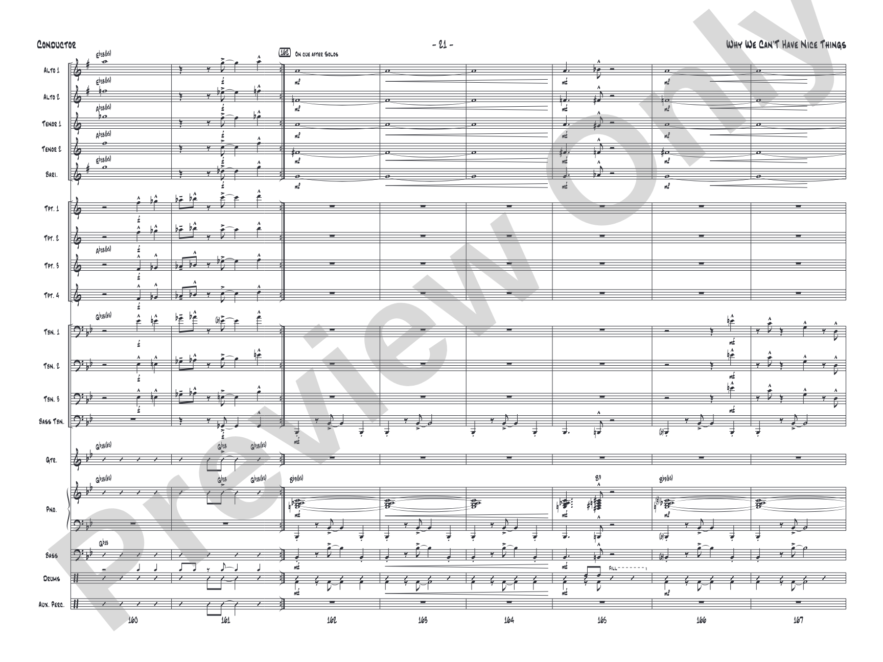 Why We Can't Have Nice Things: Jazz Ensemble Conductor Score & Parts