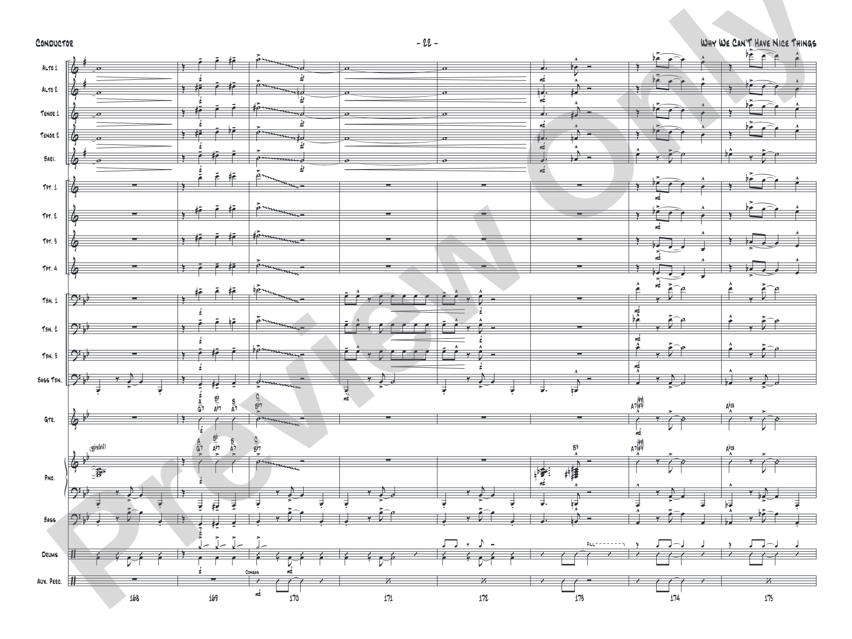 Why We Can't Have Nice Things: Jazz Ensemble Conductor Score & Parts