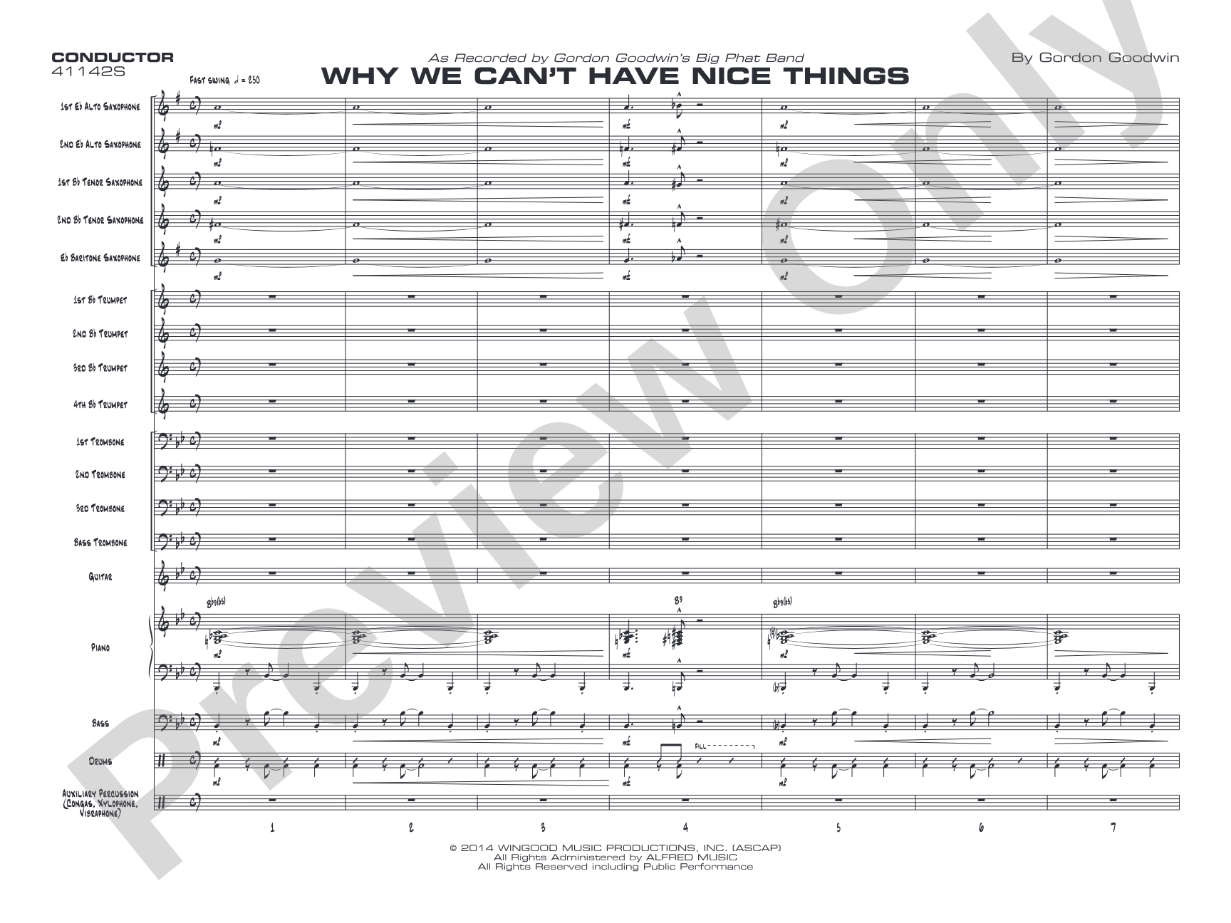 Why We Can't Have Nice Things: Jazz Ensemble Conductor Score & Parts