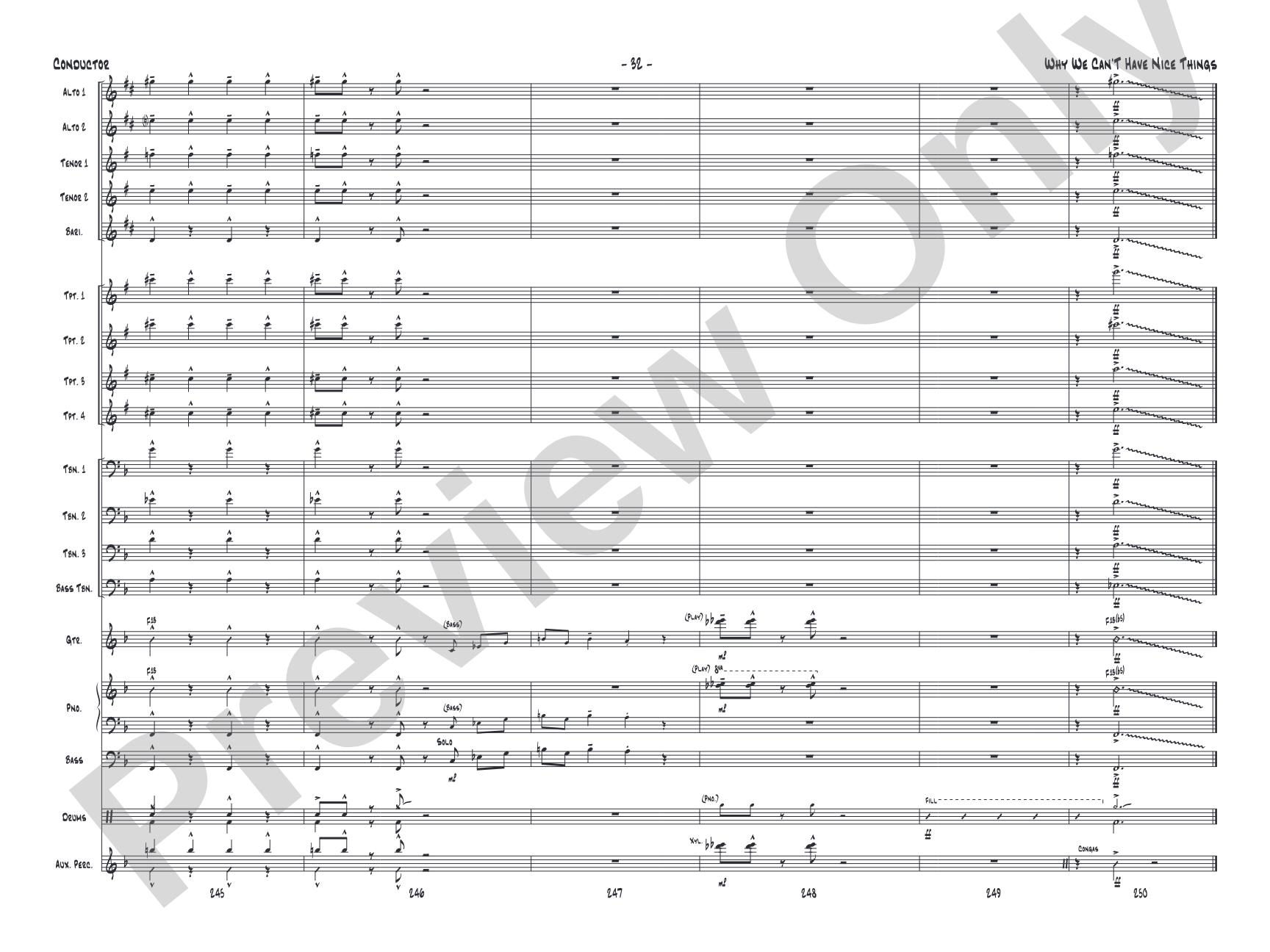 Why We Can't Have Nice Things: Jazz Ensemble Conductor Score & Parts