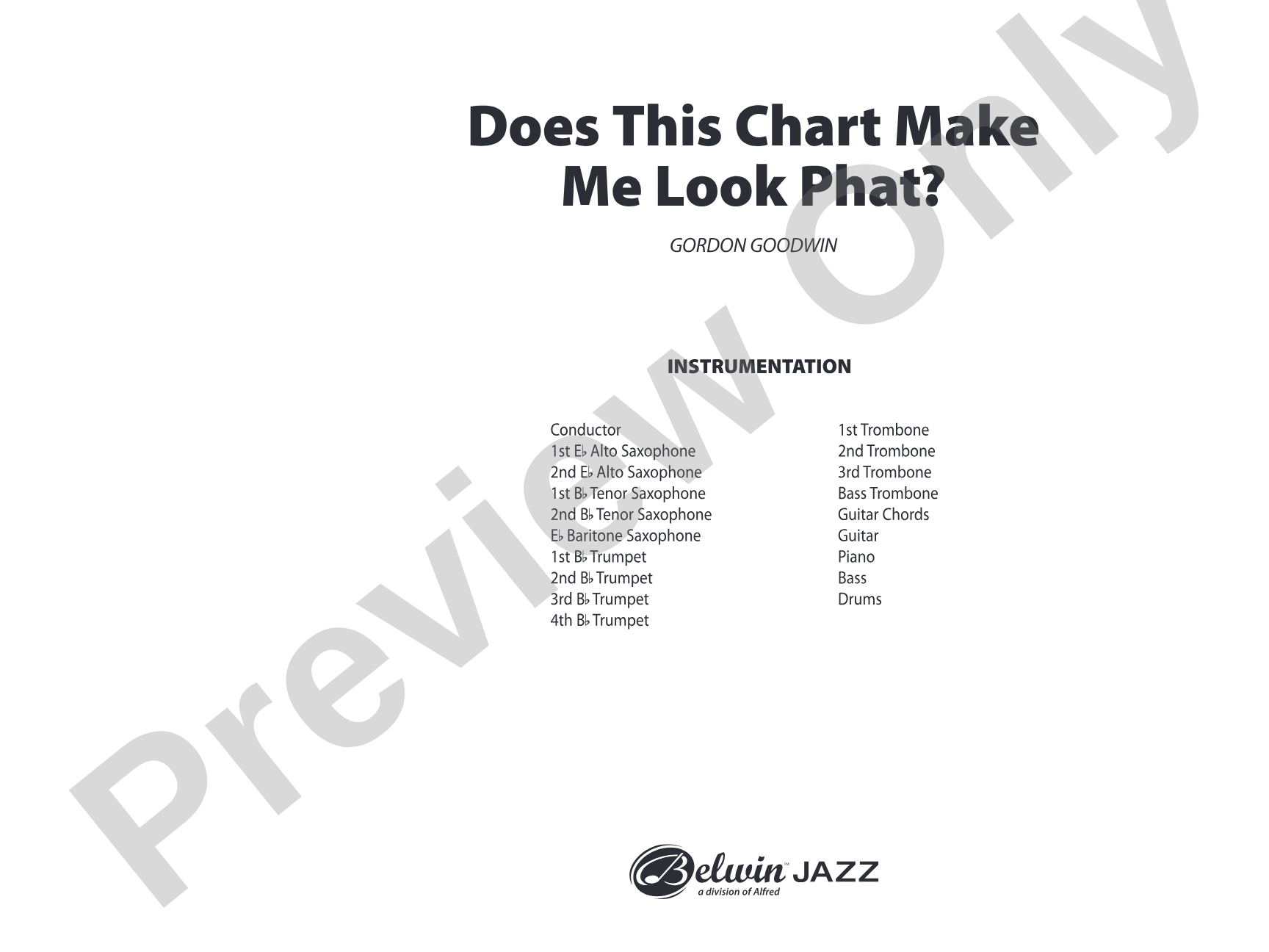 Does This Chart Make Me Look Phat?: Score