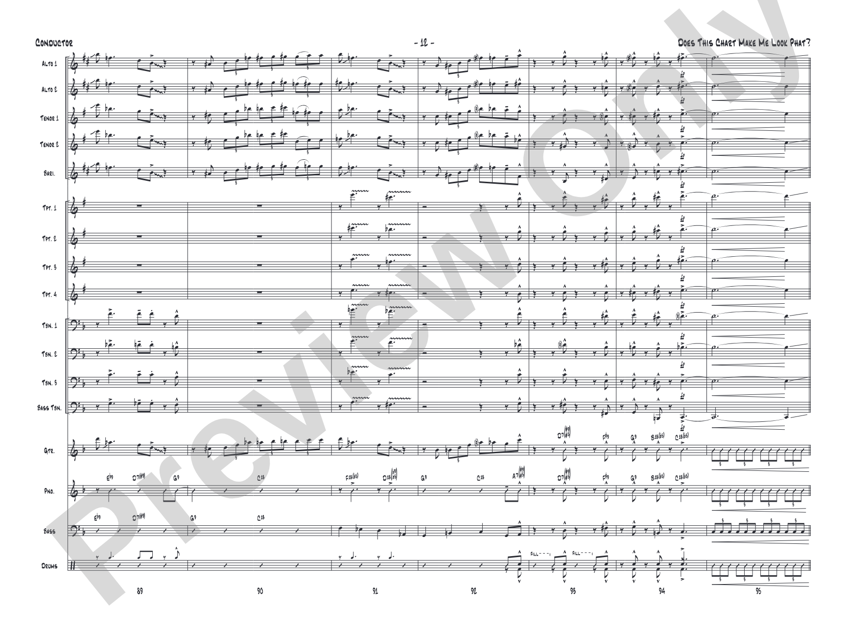 Does This Chart Make Me Look Phat?: Score