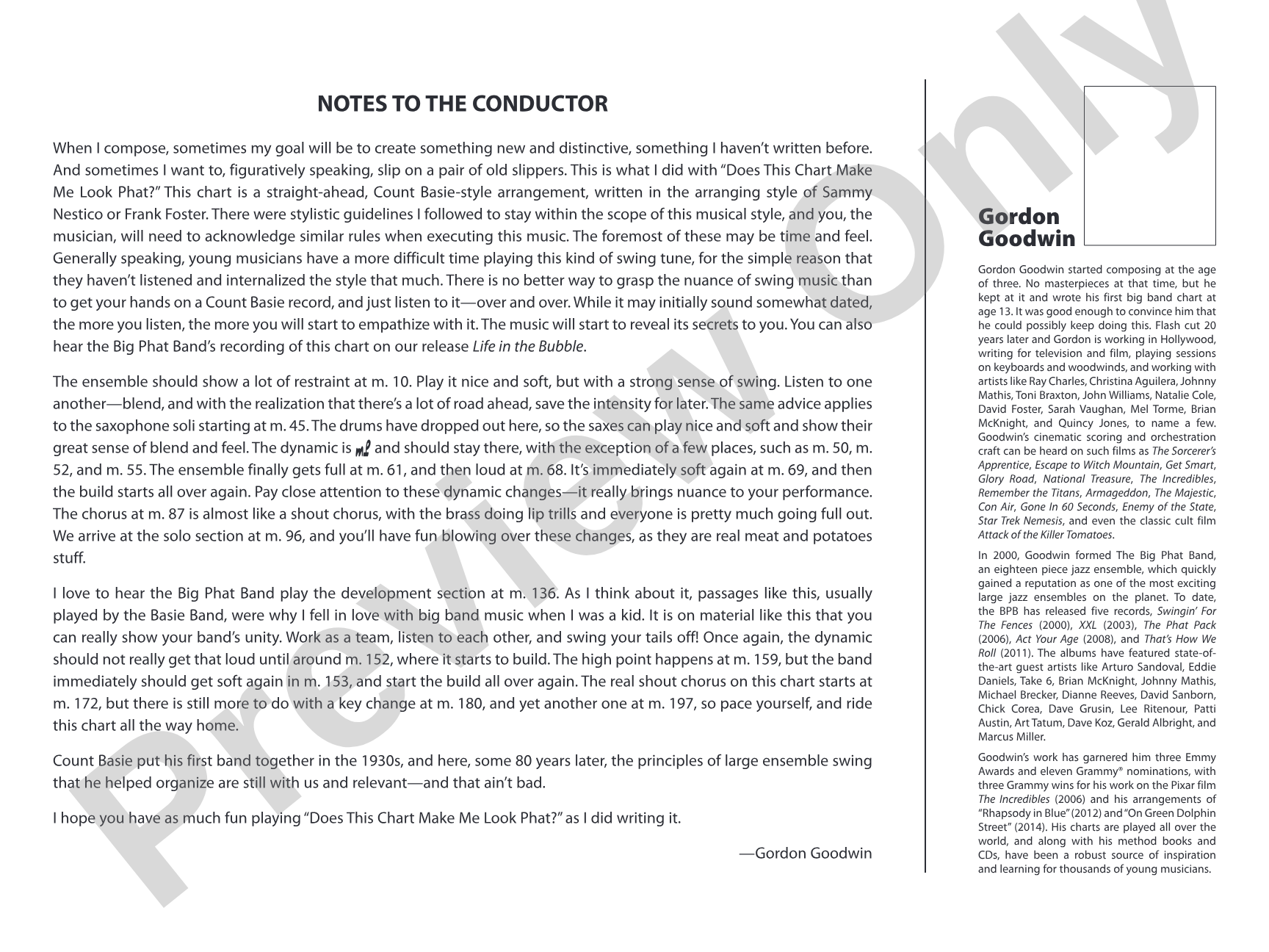 Does This Chart Make Me Look Phat?: Score