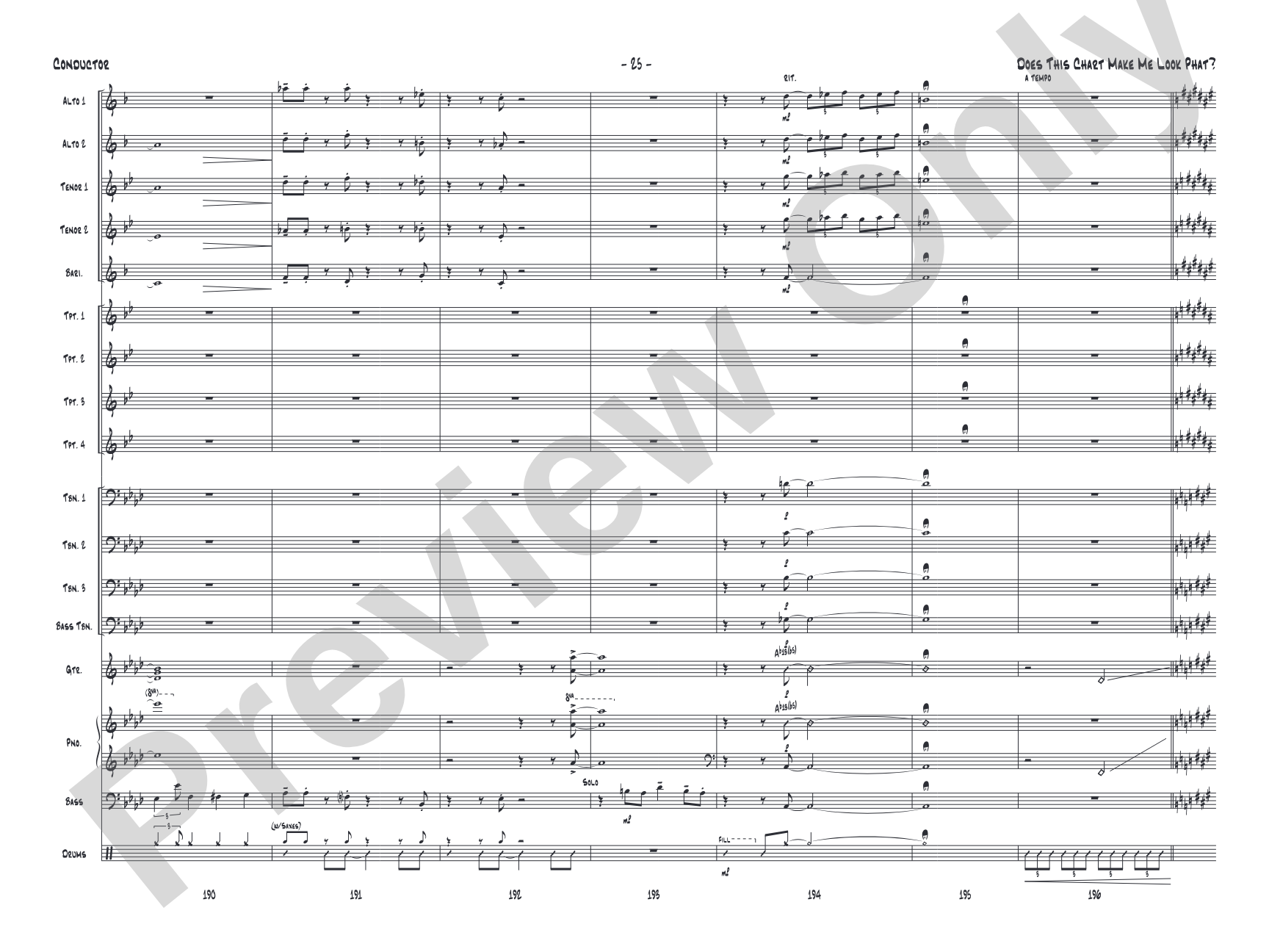 Does This Chart Make Me Look Phat?: Score