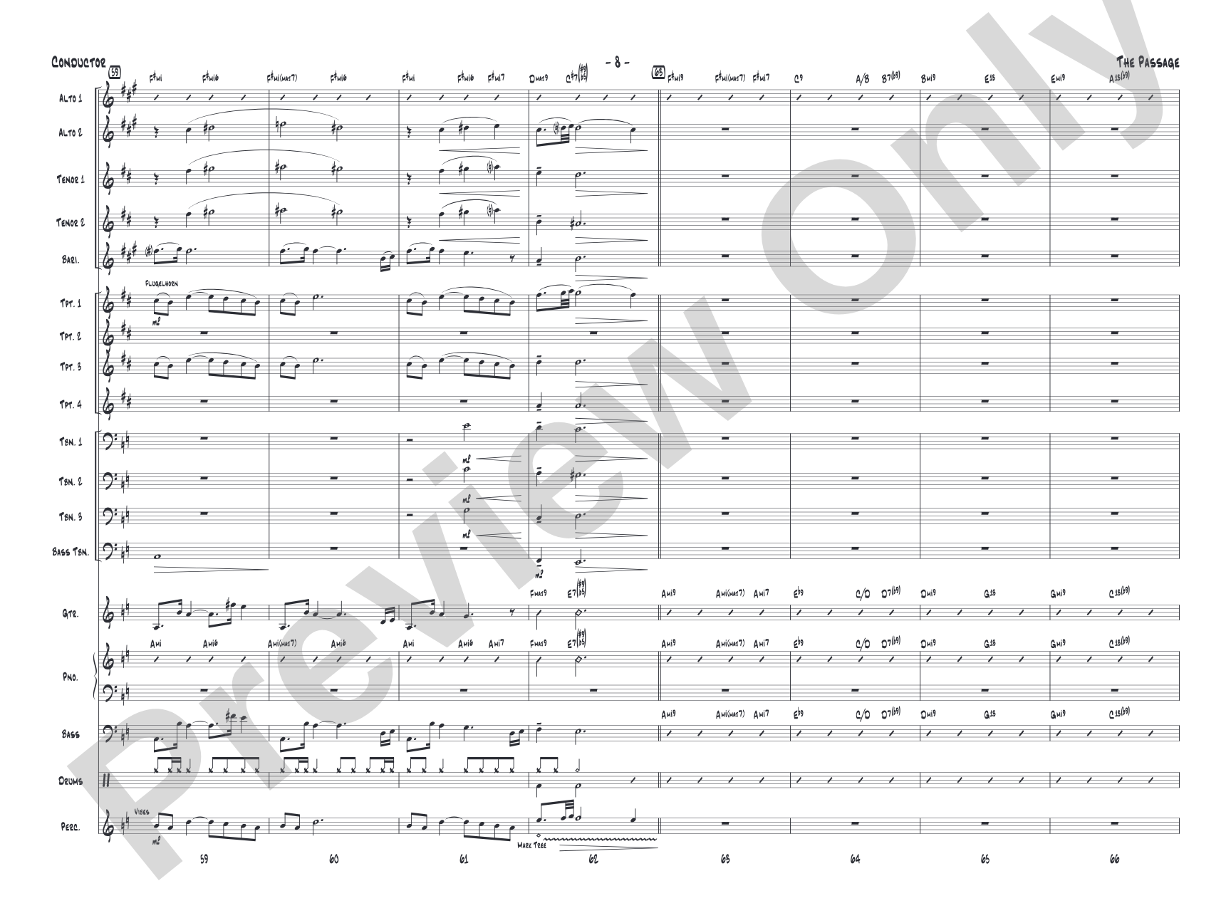 The Passage: Jazz Ensemble Conductor Score & Parts
