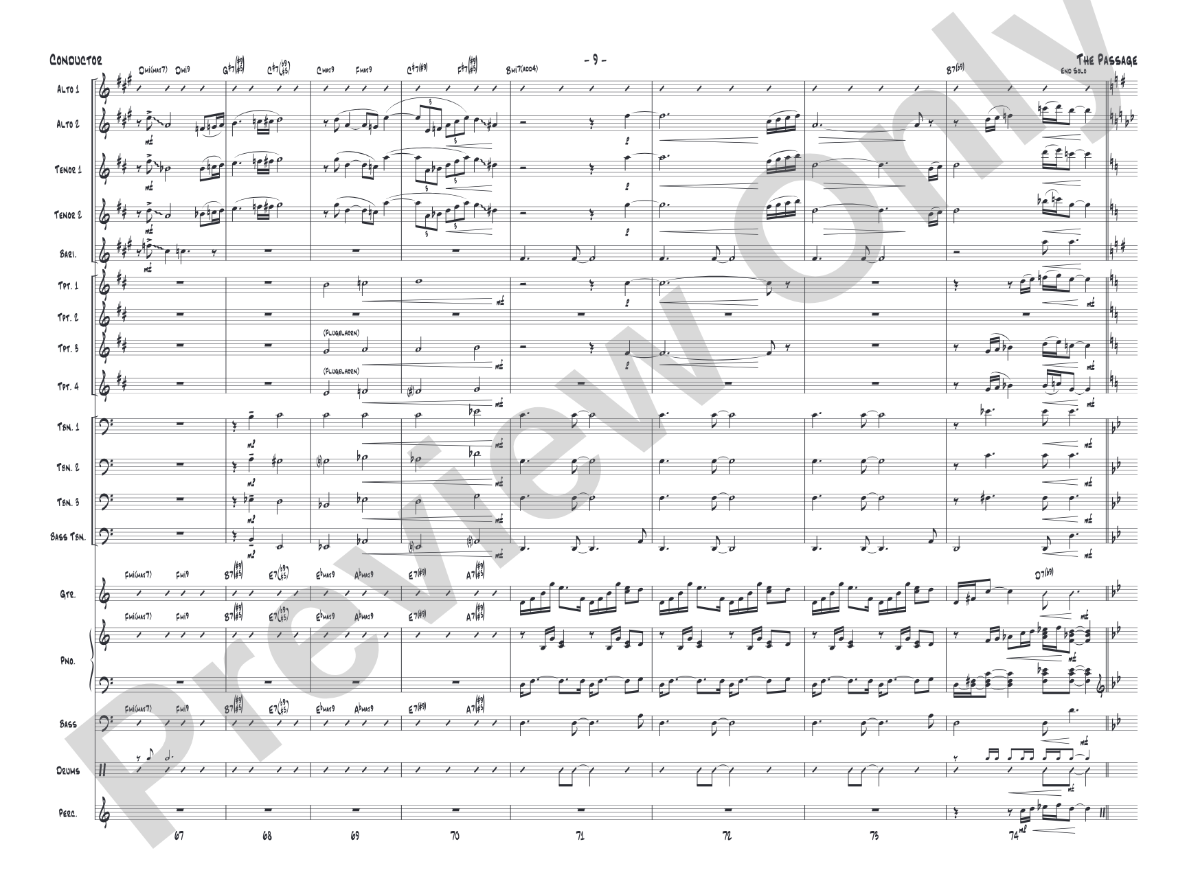The Passage: Jazz Ensemble Conductor Score & Parts