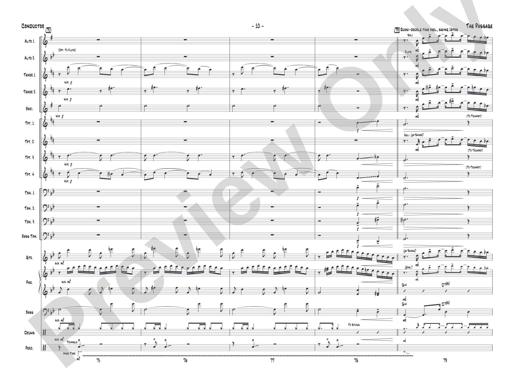 The Passage: Jazz Ensemble Conductor Score & Parts