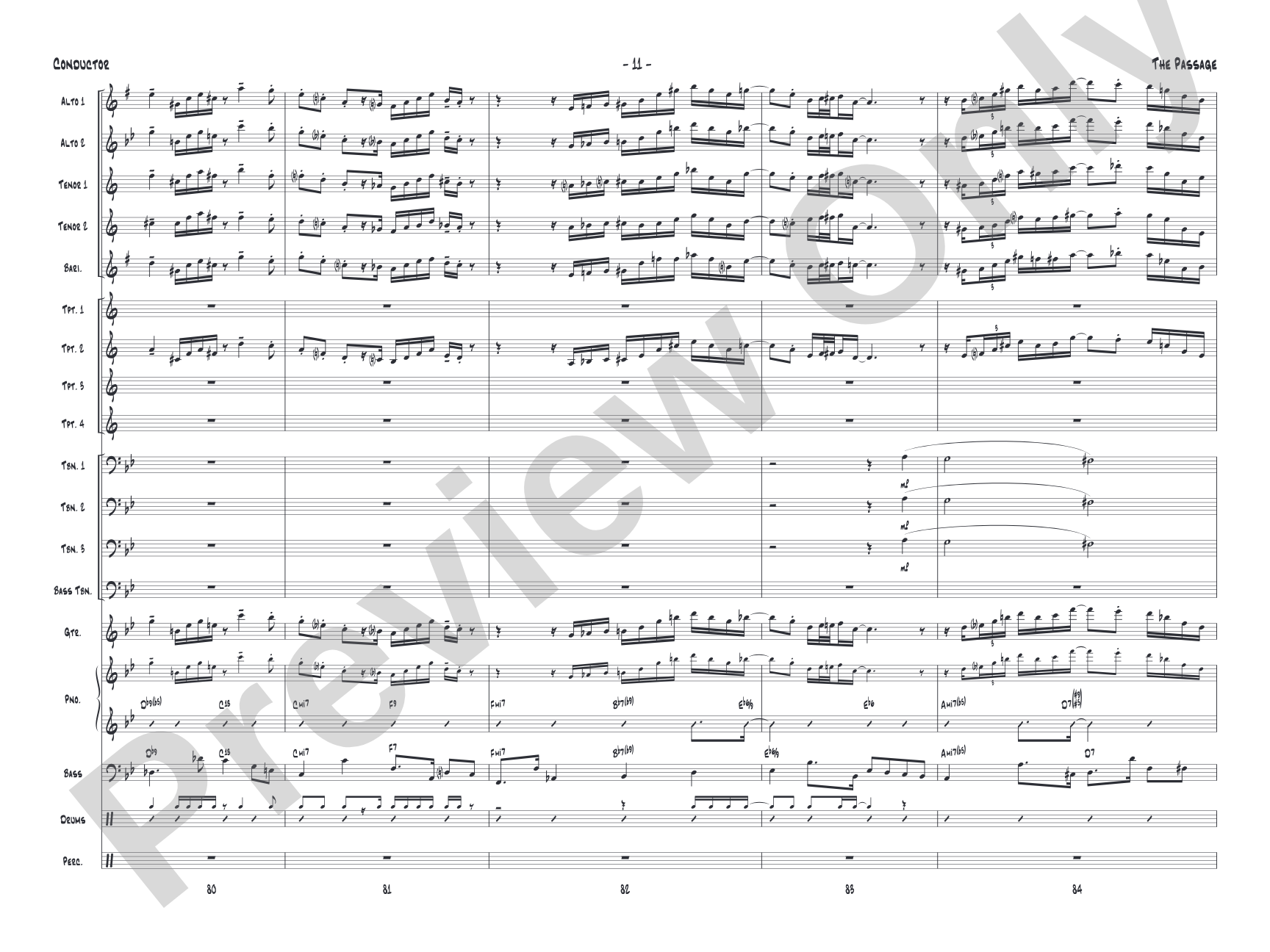 The Passage: Jazz Ensemble Conductor Score & Parts