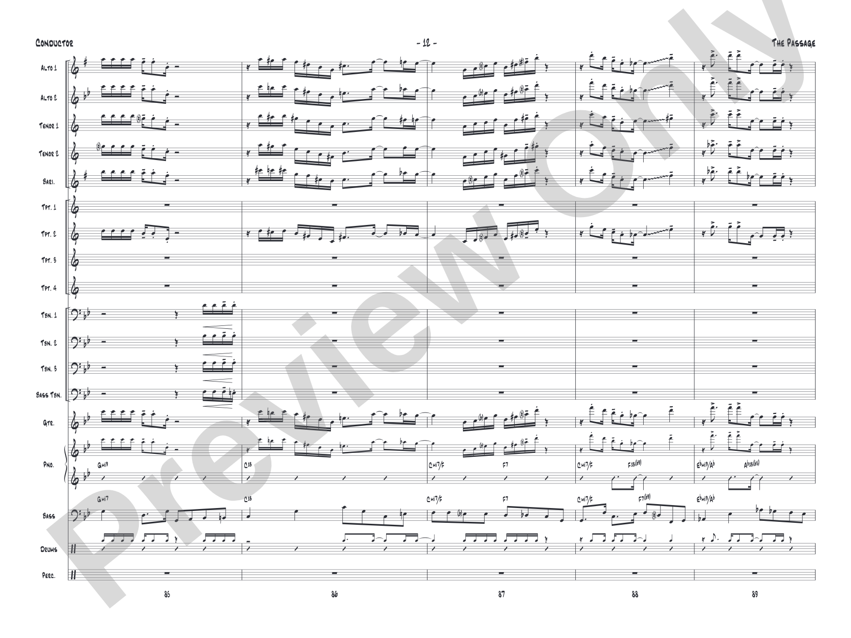 The Passage: Jazz Ensemble Conductor Score & Parts
