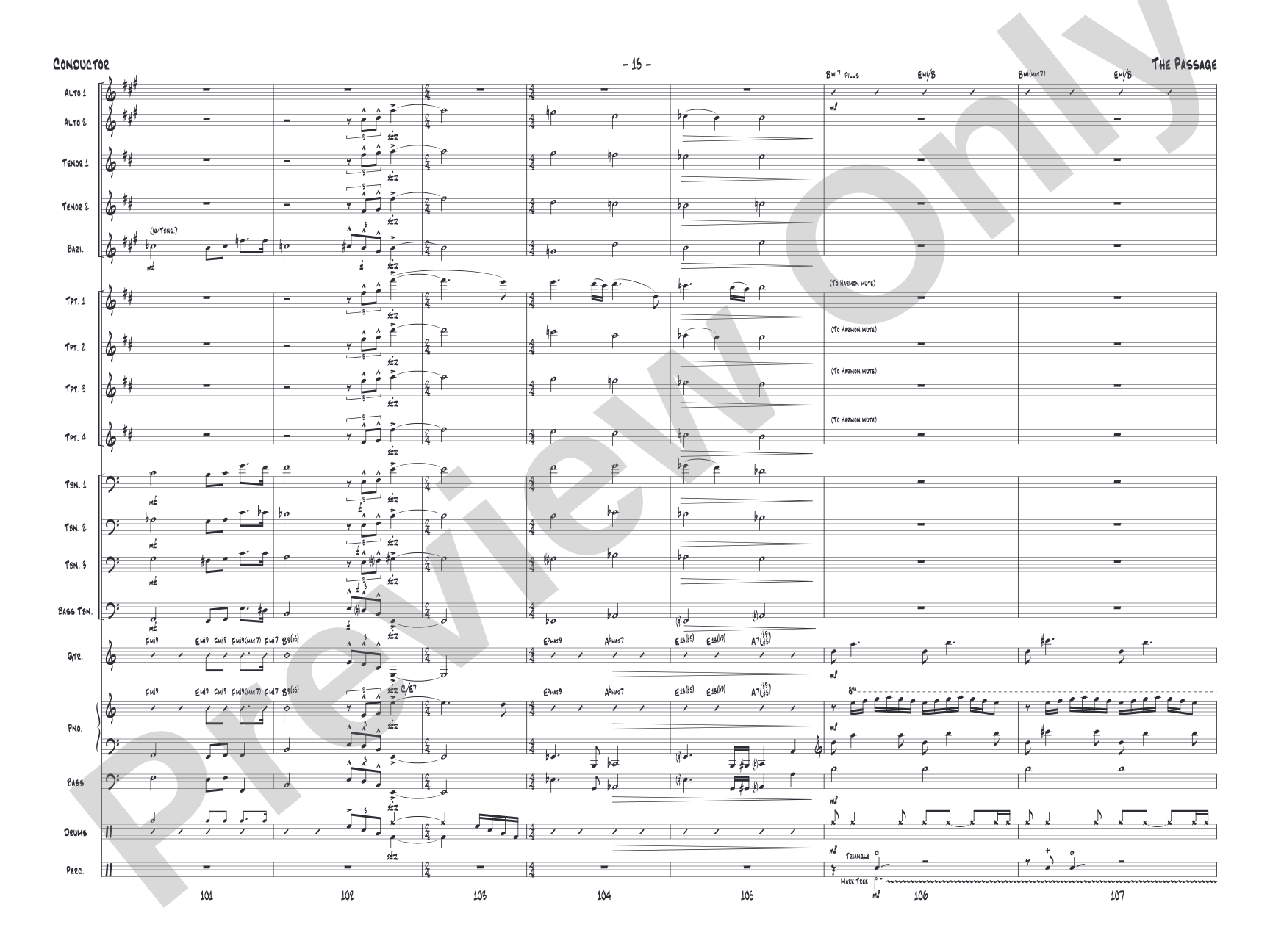 The Passage: Jazz Ensemble Conductor Score & Parts