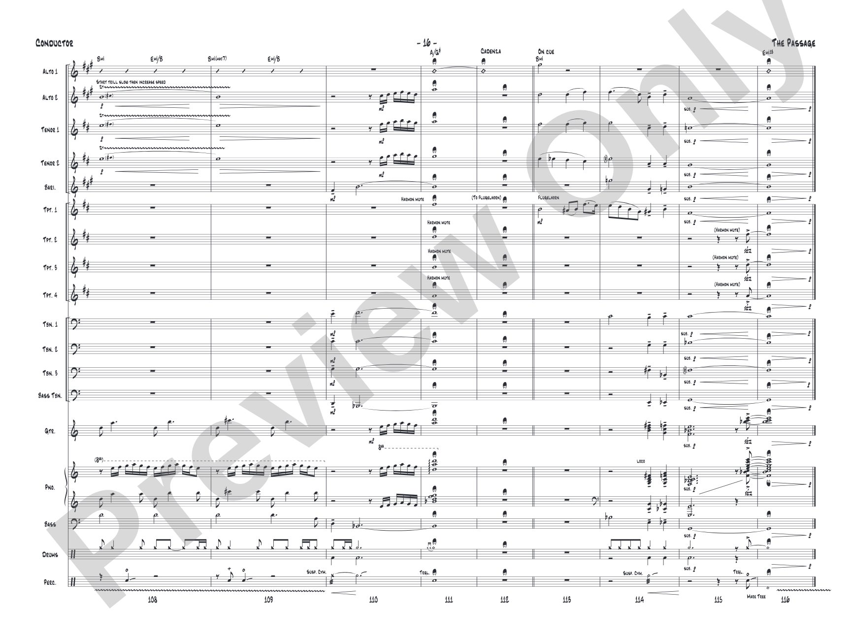 The Passage: Jazz Ensemble Conductor Score & Parts