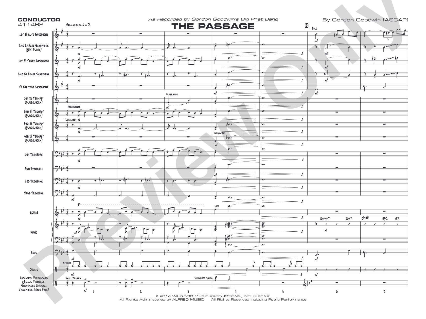 The Passage: Jazz Ensemble Conductor Score & Parts