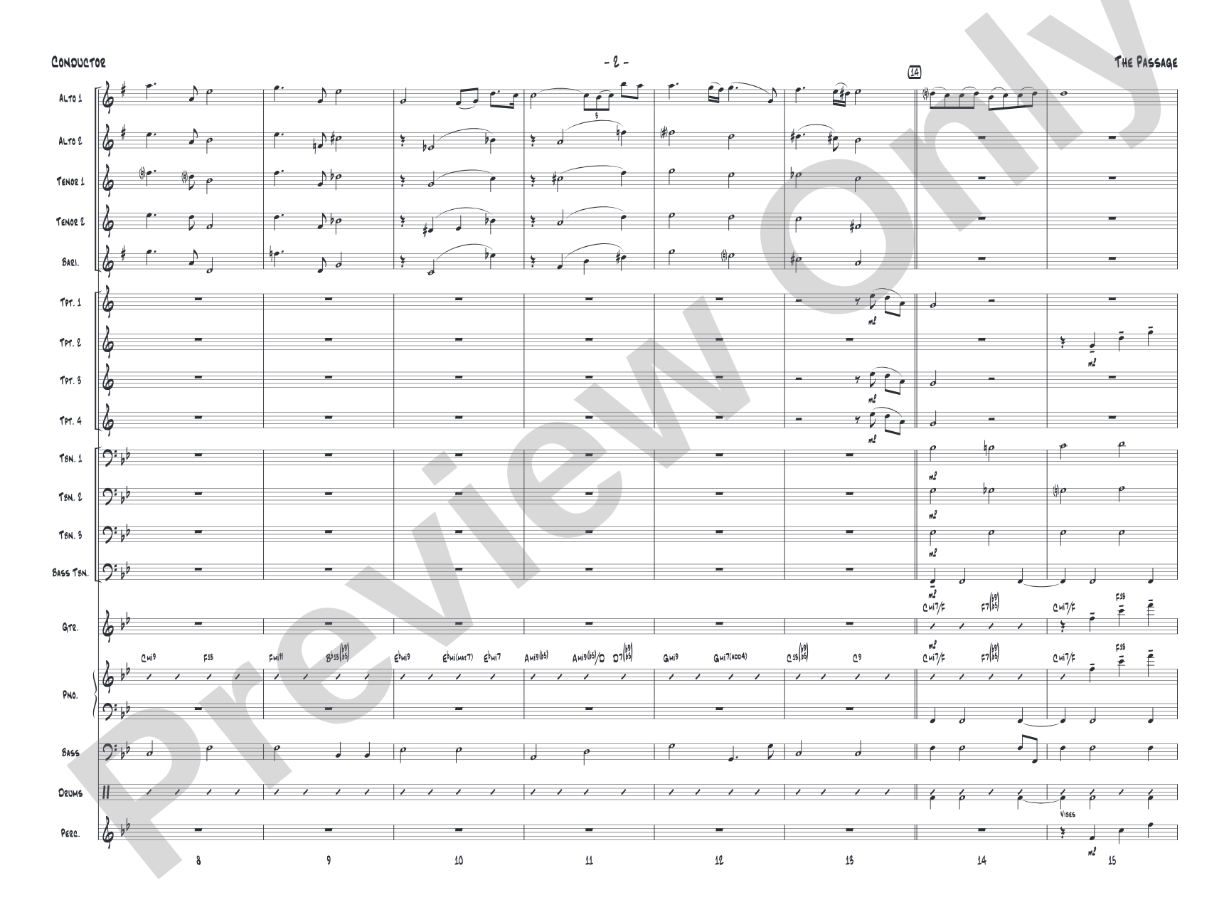 The Passage: Jazz Ensemble Conductor Score & Parts