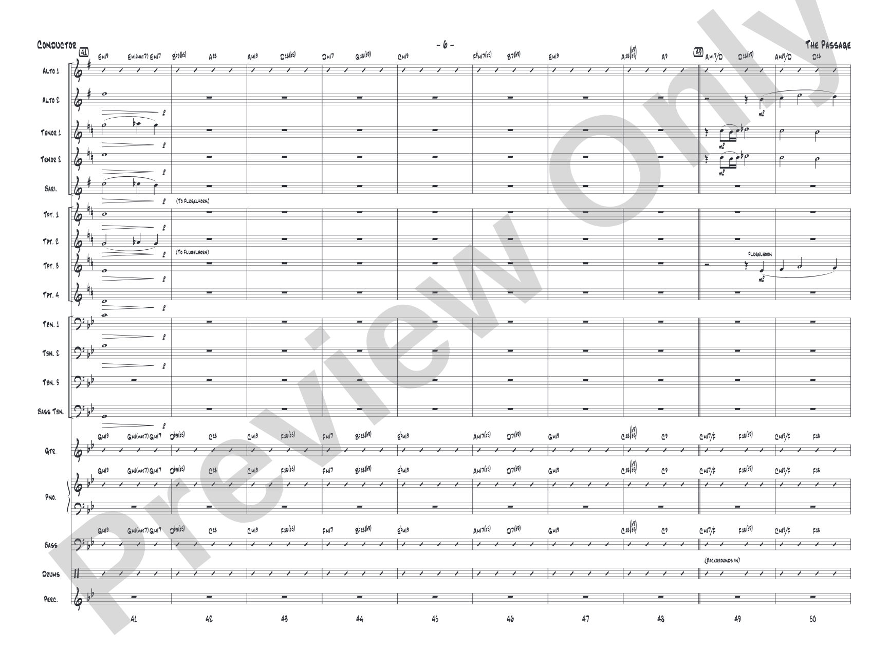 The Passage: Jazz Ensemble Conductor Score & Parts