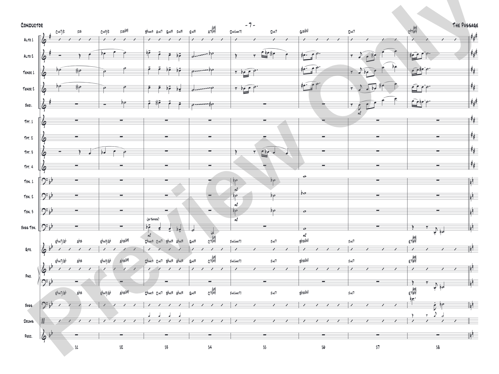 The Passage: Jazz Ensemble Conductor Score & Parts