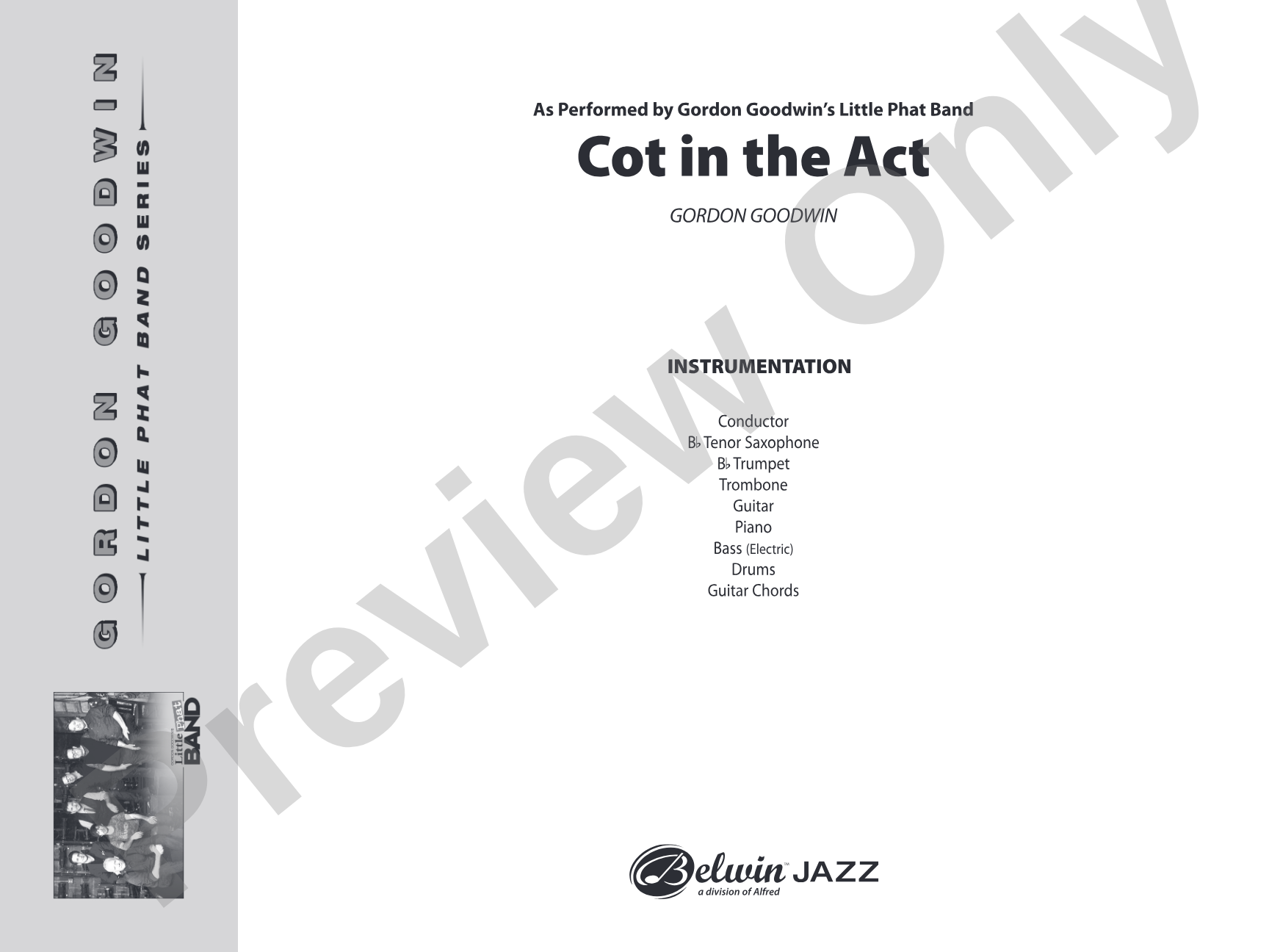 Cot in the Act: Jazz Ensemble Conductor Score & Parts