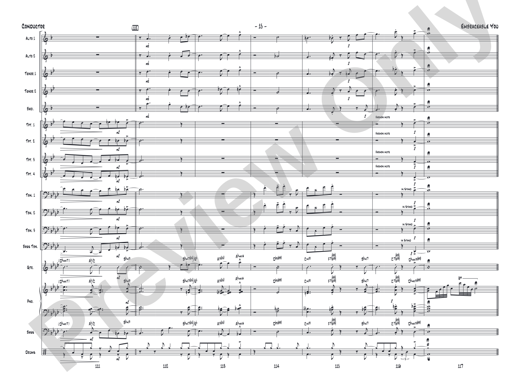Embraceable You: Jazz Ensemble Conductor Score & Parts