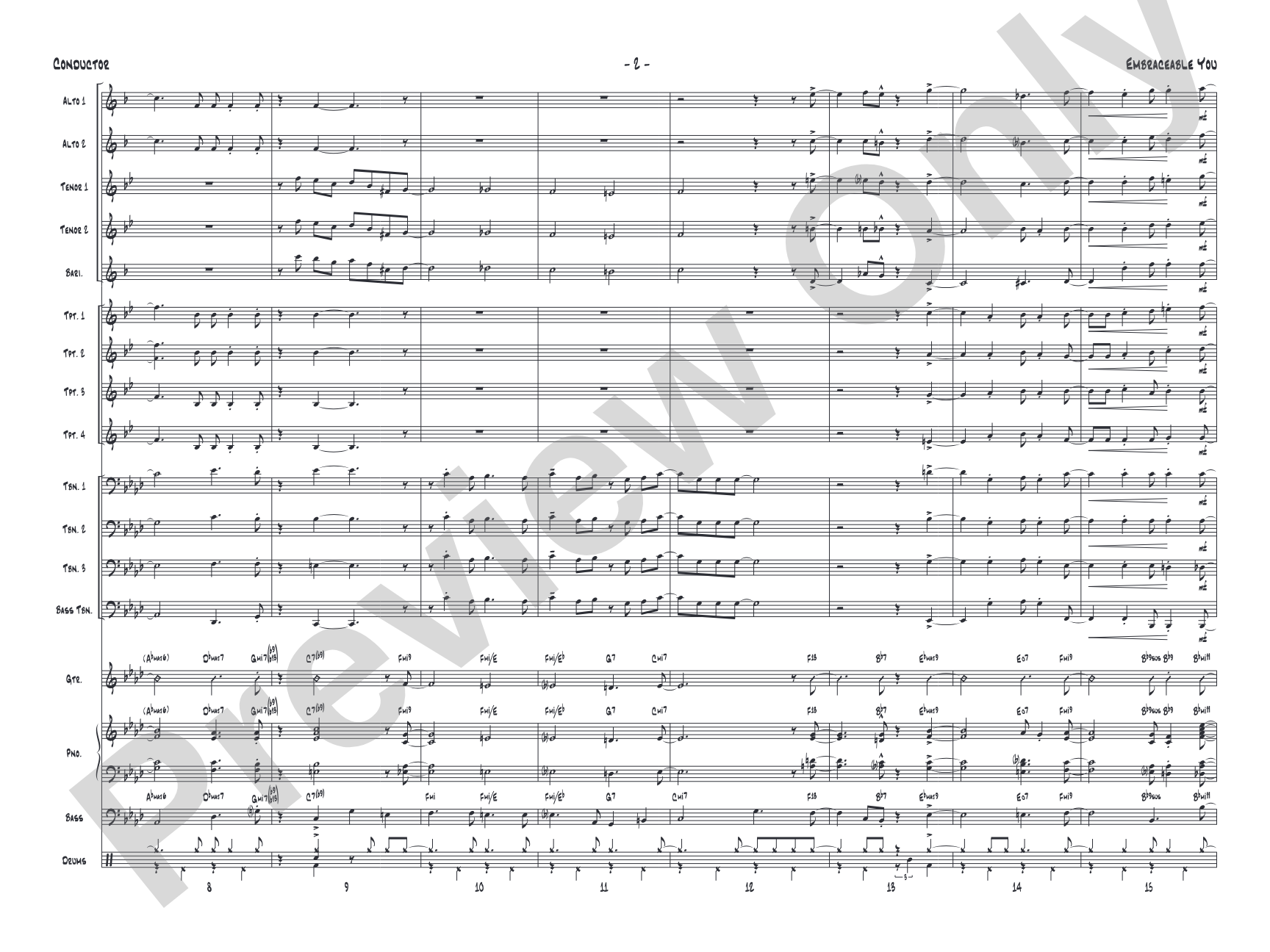 Embraceable You: Jazz Ensemble Conductor Score & Parts