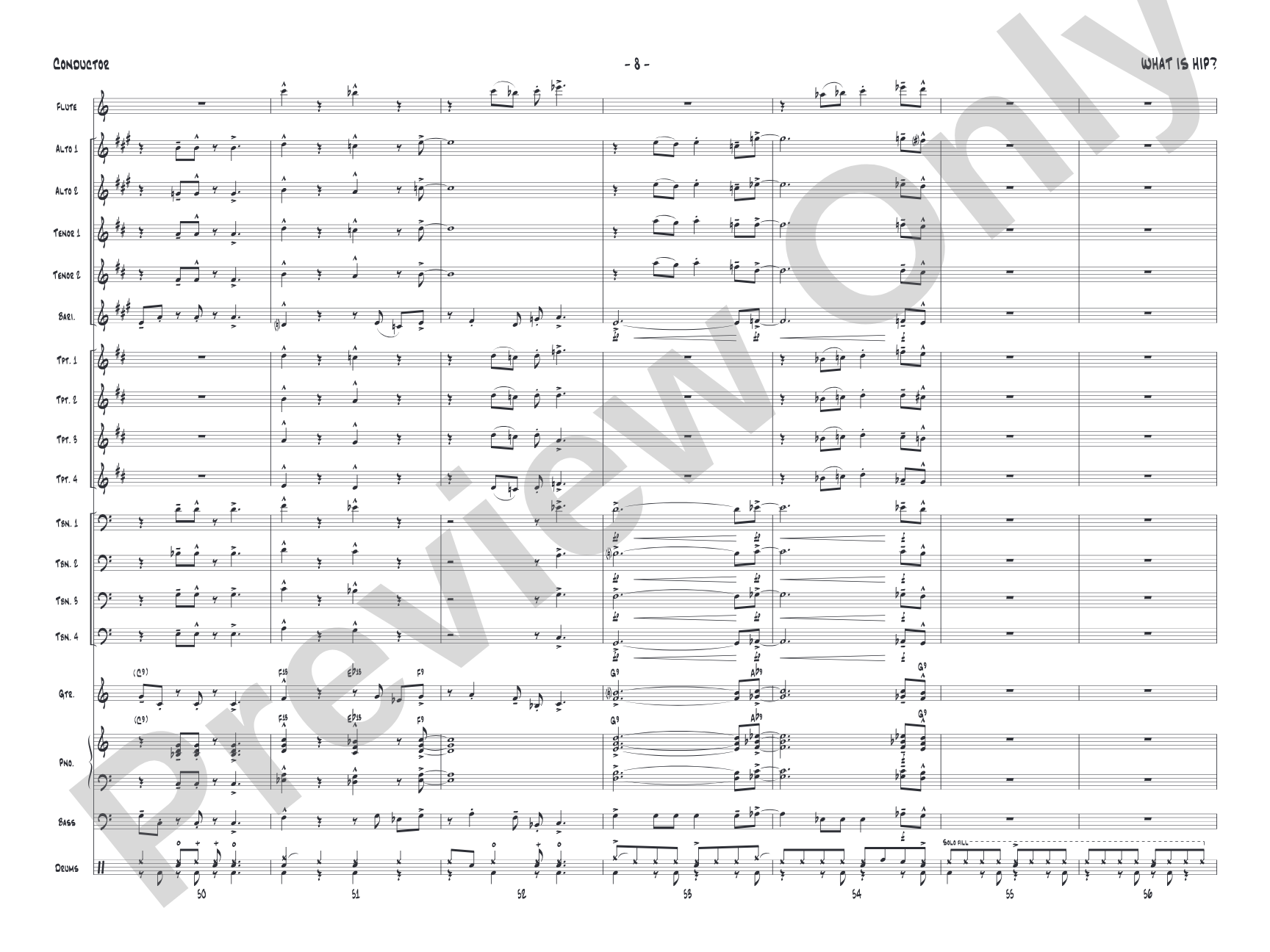 What Is Hip: Jazz Ensemble Conductor Score & Parts