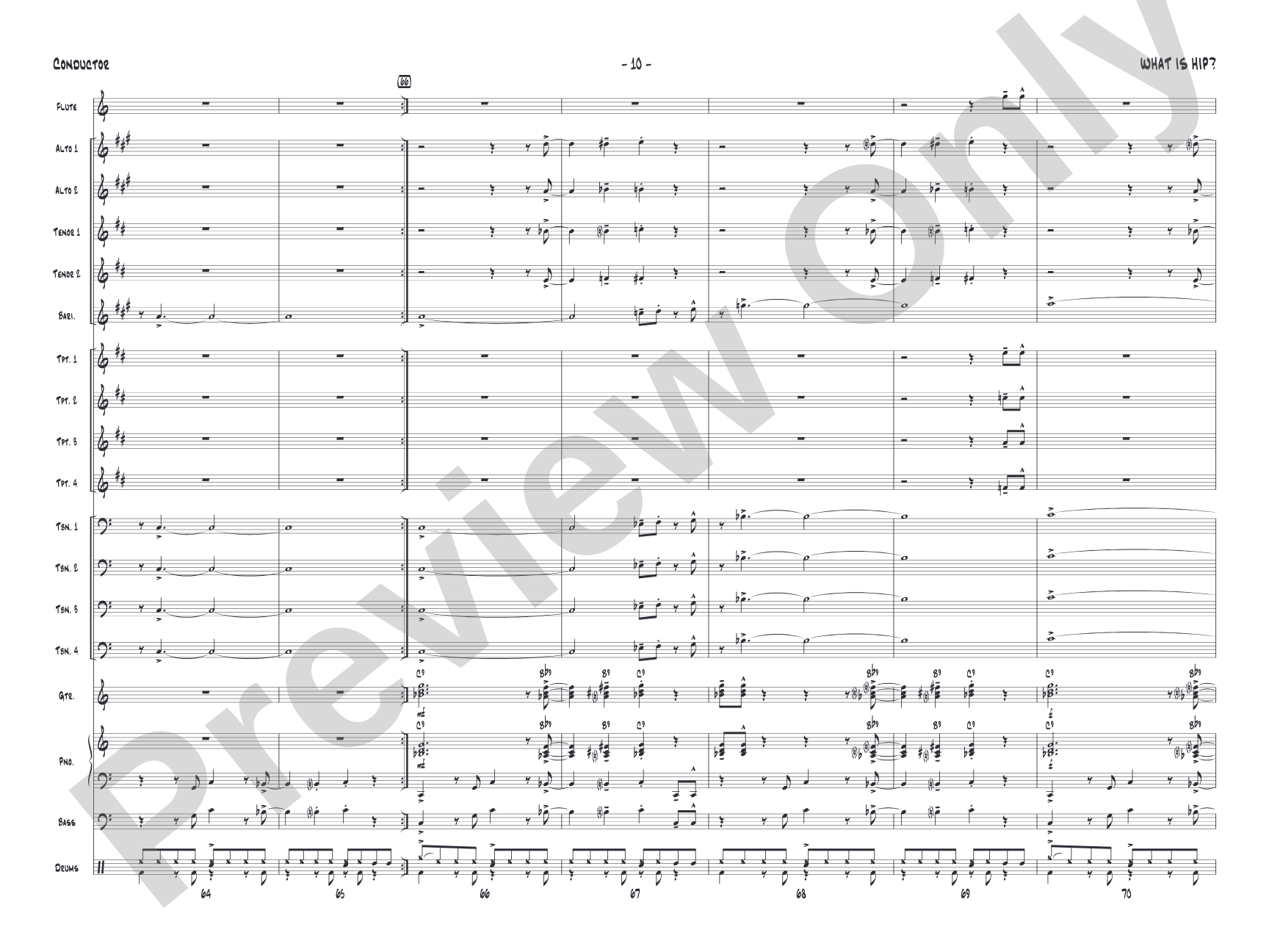 What Is Hip: Jazz Ensemble Conductor Score & Parts