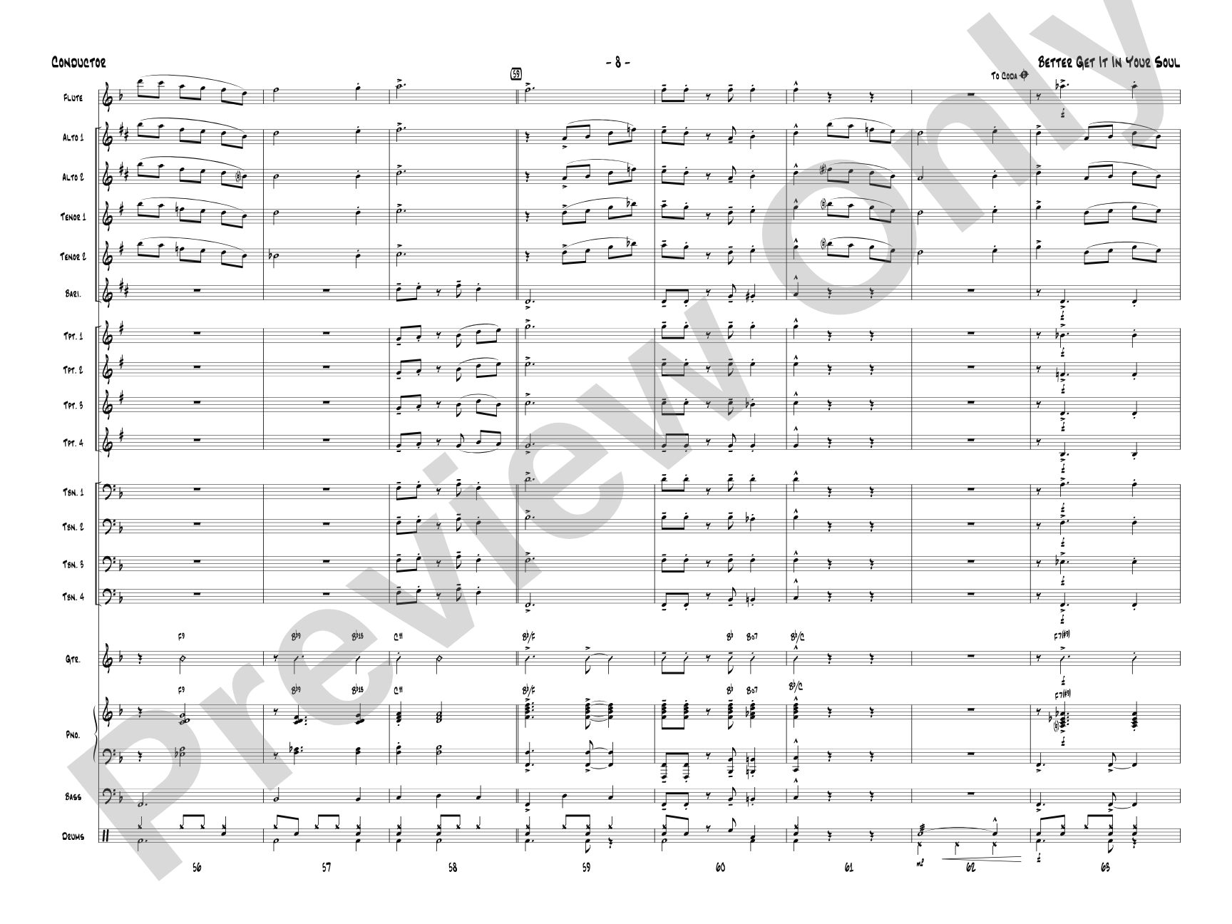 Better Get It in Your Soul: Jazz Ensemble Conductor Score & Parts