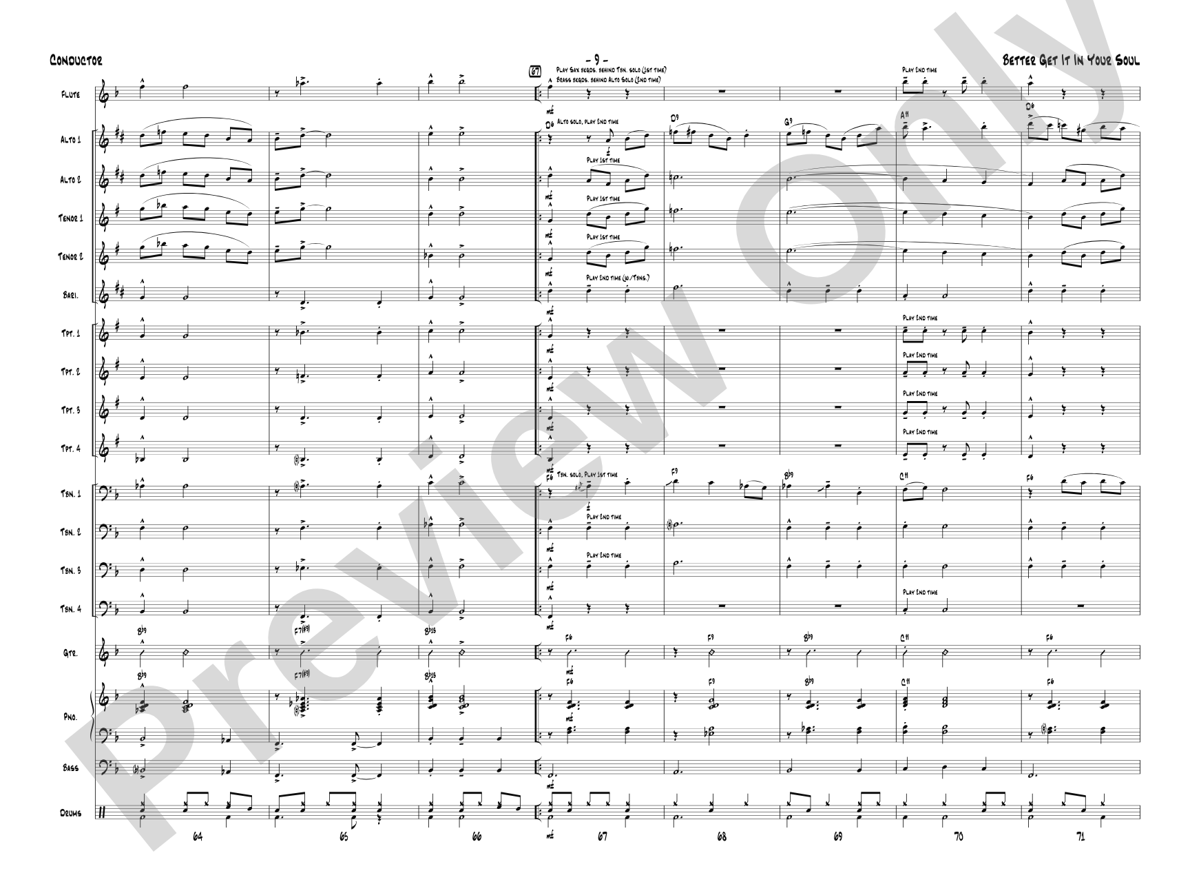 Better Get It in Your Soul: Jazz Ensemble Conductor Score & Parts