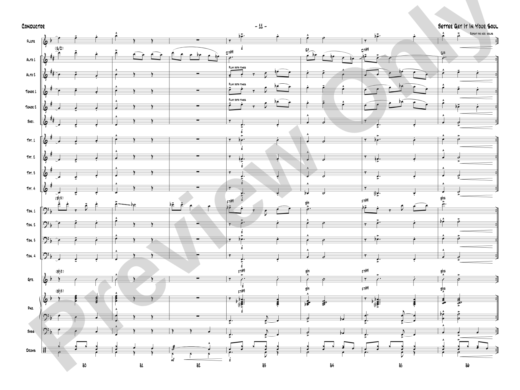 Better Get It in Your Soul: Jazz Ensemble Conductor Score & Parts