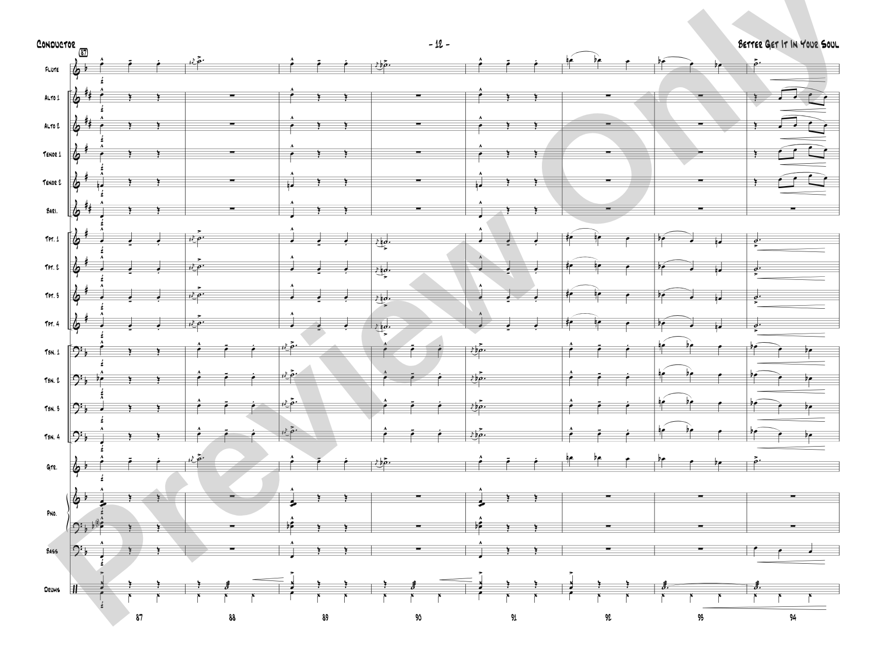 Better Get It in Your Soul: Jazz Ensemble Conductor Score & Parts