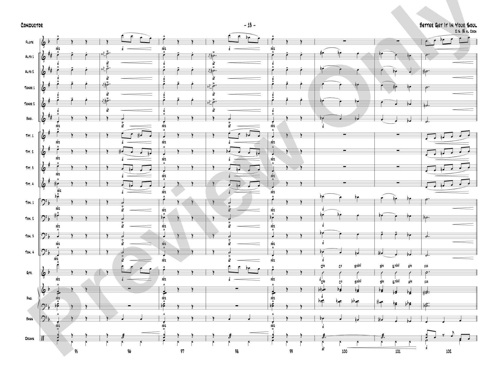 Better Get It in Your Soul: Jazz Ensemble Conductor Score & Parts