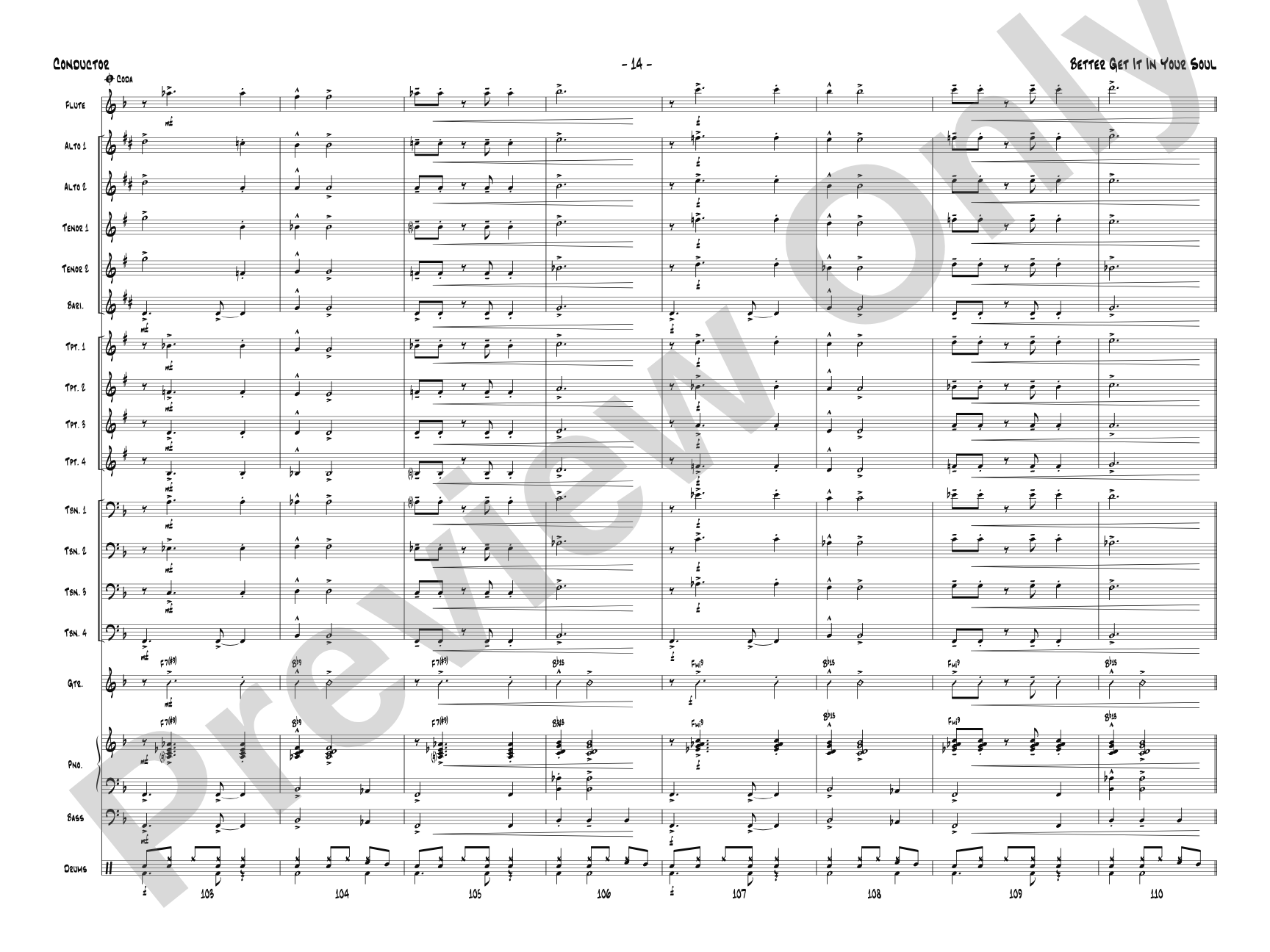 Better Get It in Your Soul: Jazz Ensemble Conductor Score & Parts