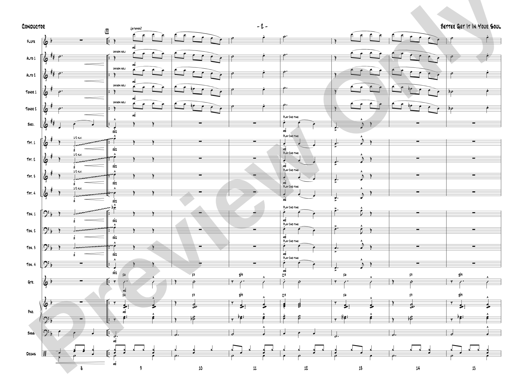 Better Get It in Your Soul: Jazz Ensemble Conductor Score & Parts