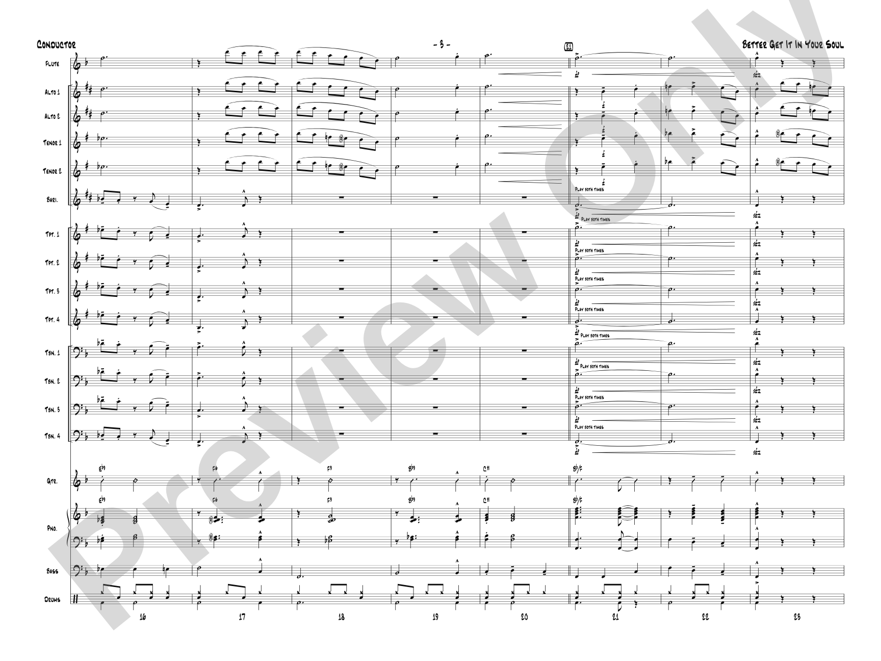 Better Get It in Your Soul: Jazz Ensemble Conductor Score & Parts