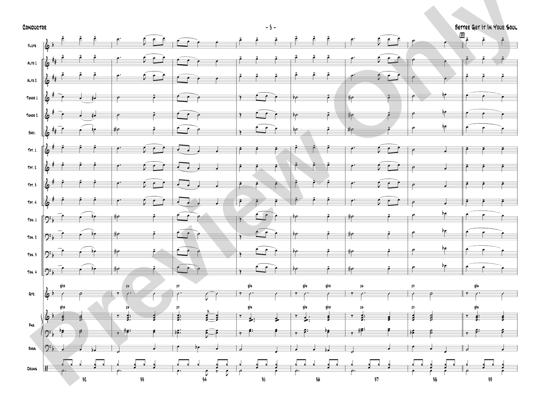 Better Get It in Your Soul: Jazz Ensemble Conductor Score & Parts