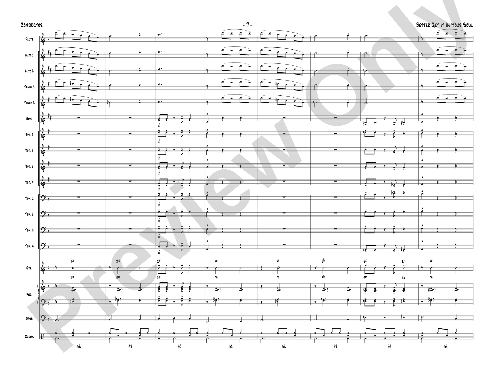 Better Get It in Your Soul: Jazz Ensemble Conductor Score & Parts