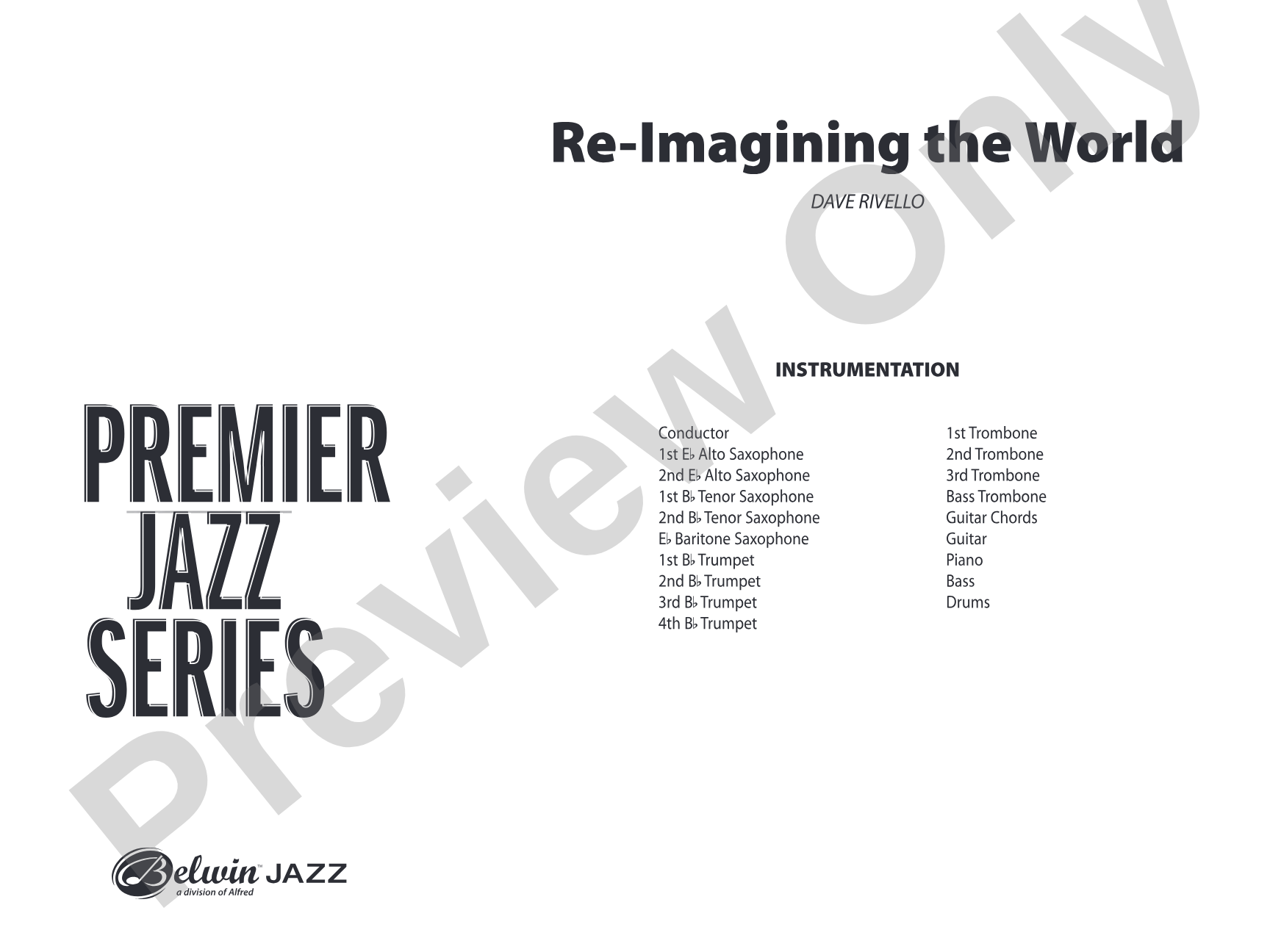 Re-Imagining the World: Jazz Ensemble Conductor Score & Parts