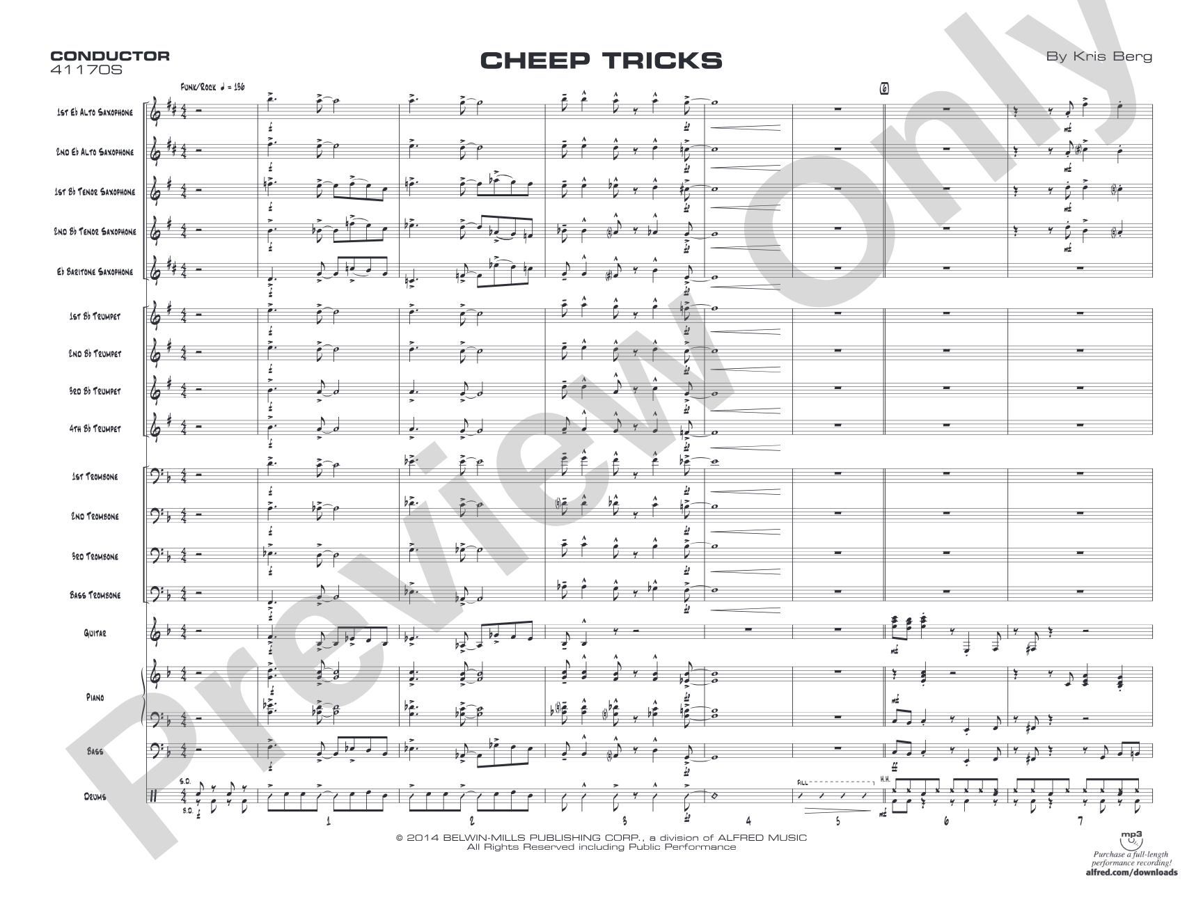 Cheep Tricks: Jazz Ensemble Conductor Score & Parts