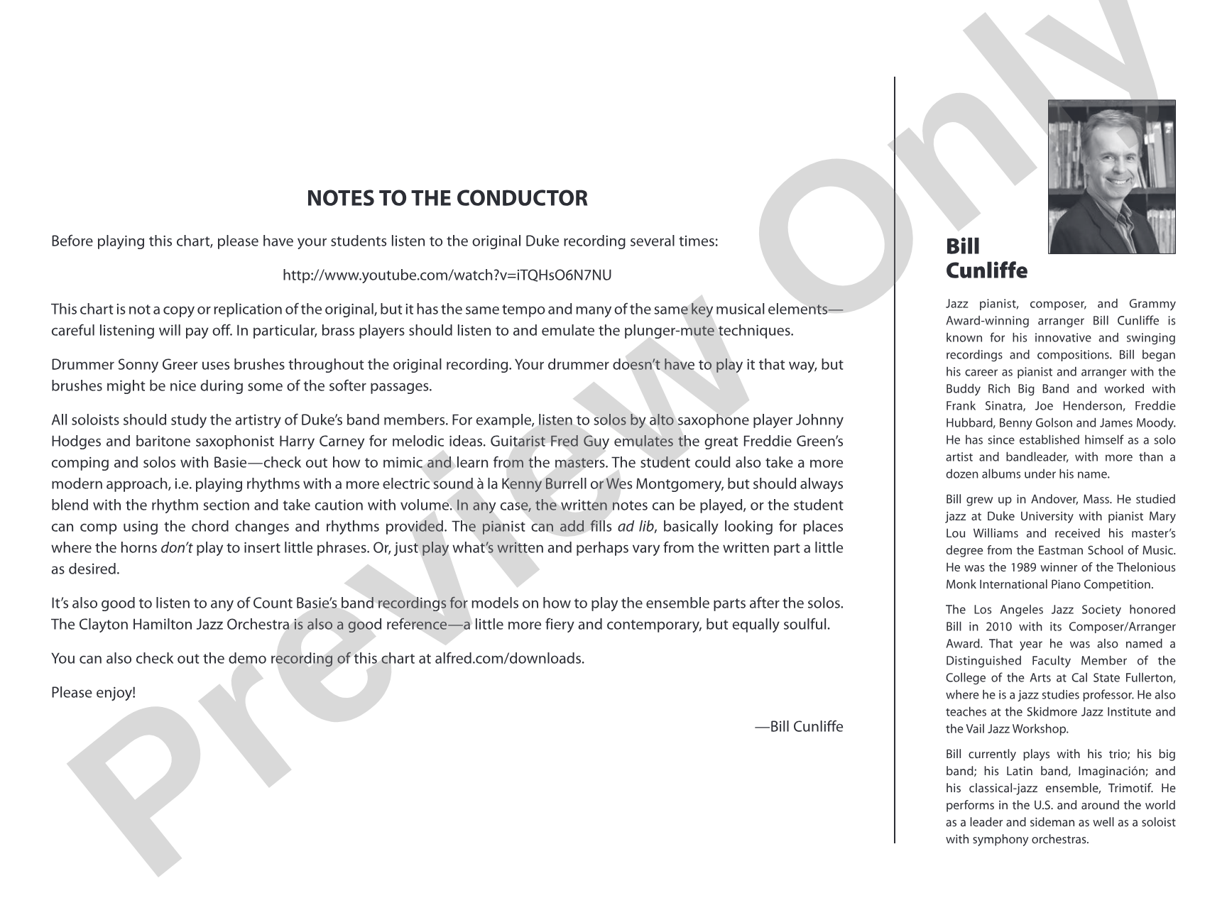 I Let a Song Go Out of My Head: Jazz Ensemble Conductor Score & Parts