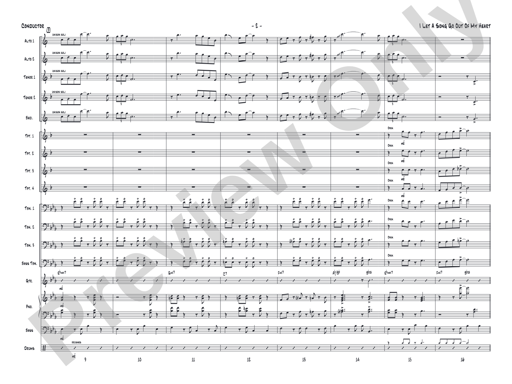I Let a Song Go Out of My Head: Jazz Ensemble Conductor Score & Parts