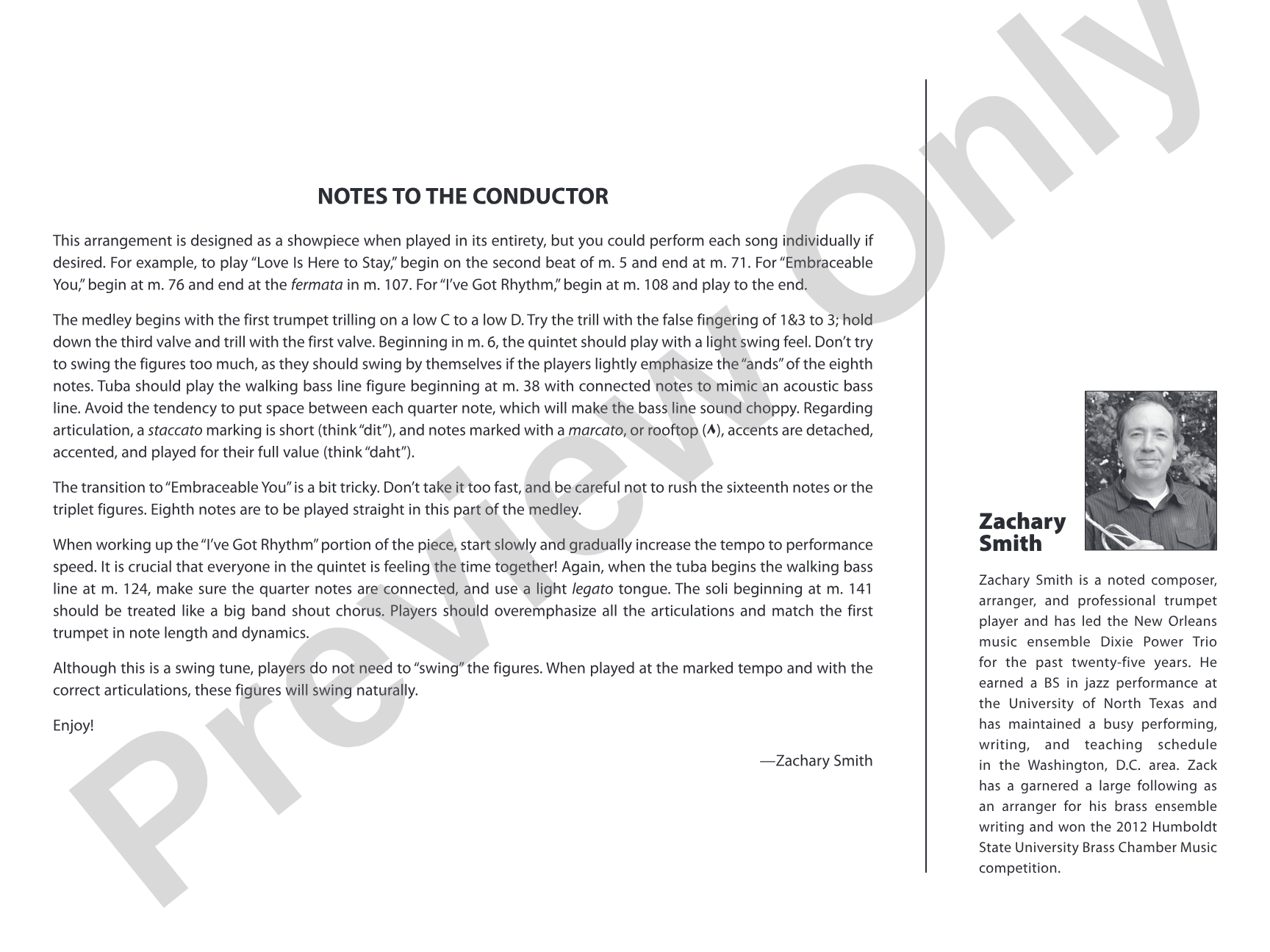 The Music of George Gershwin for Brass Quintet: Score