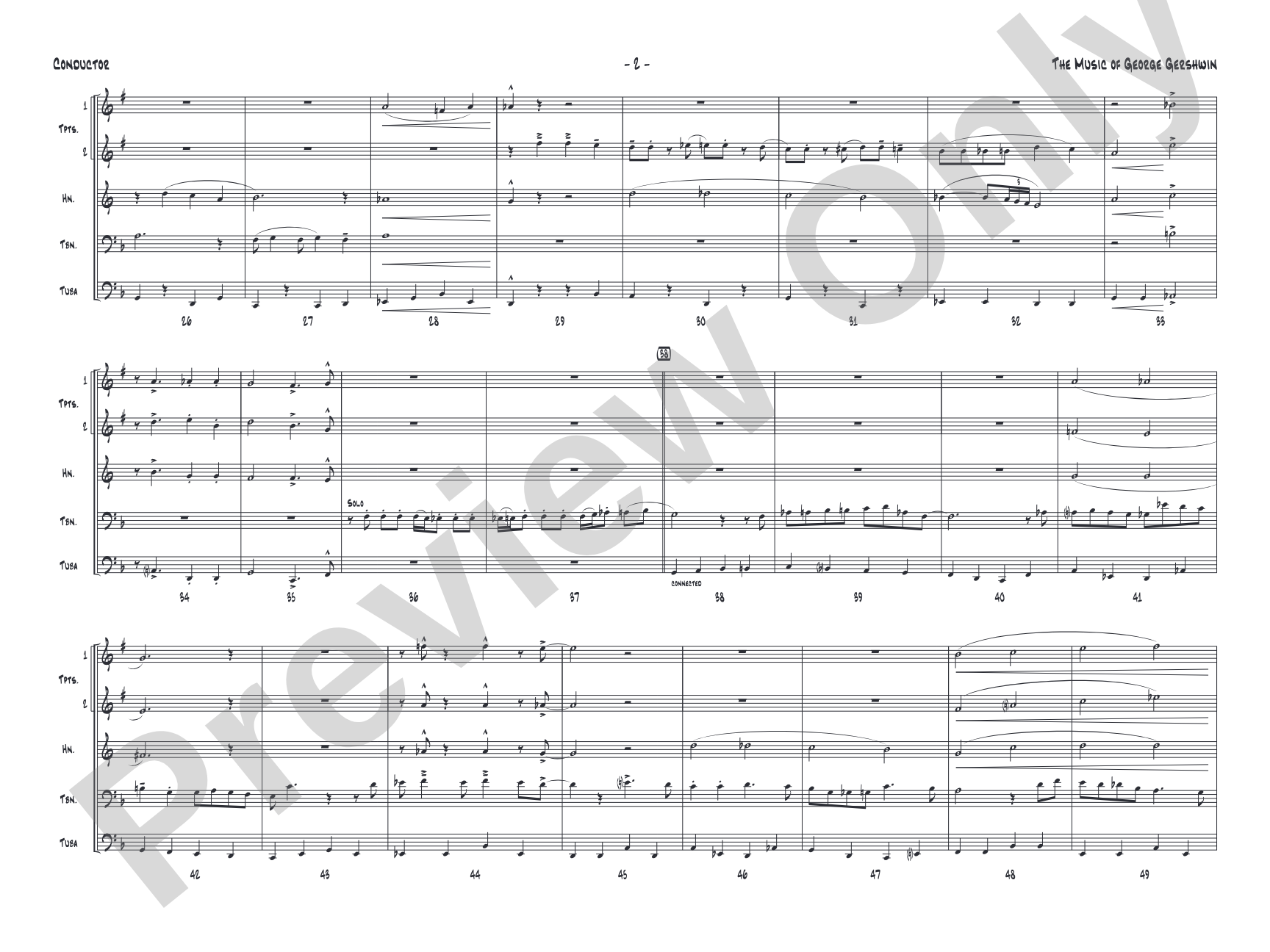 The Music of George Gershwin for Brass Quintet: Score