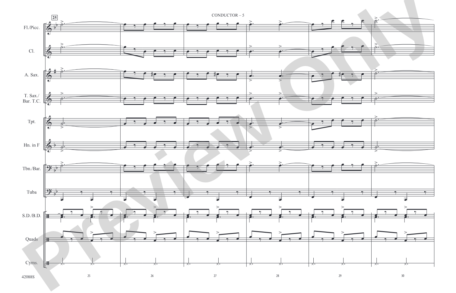 Funiculi, Funicula: Marching Band Conductor Score & Parts