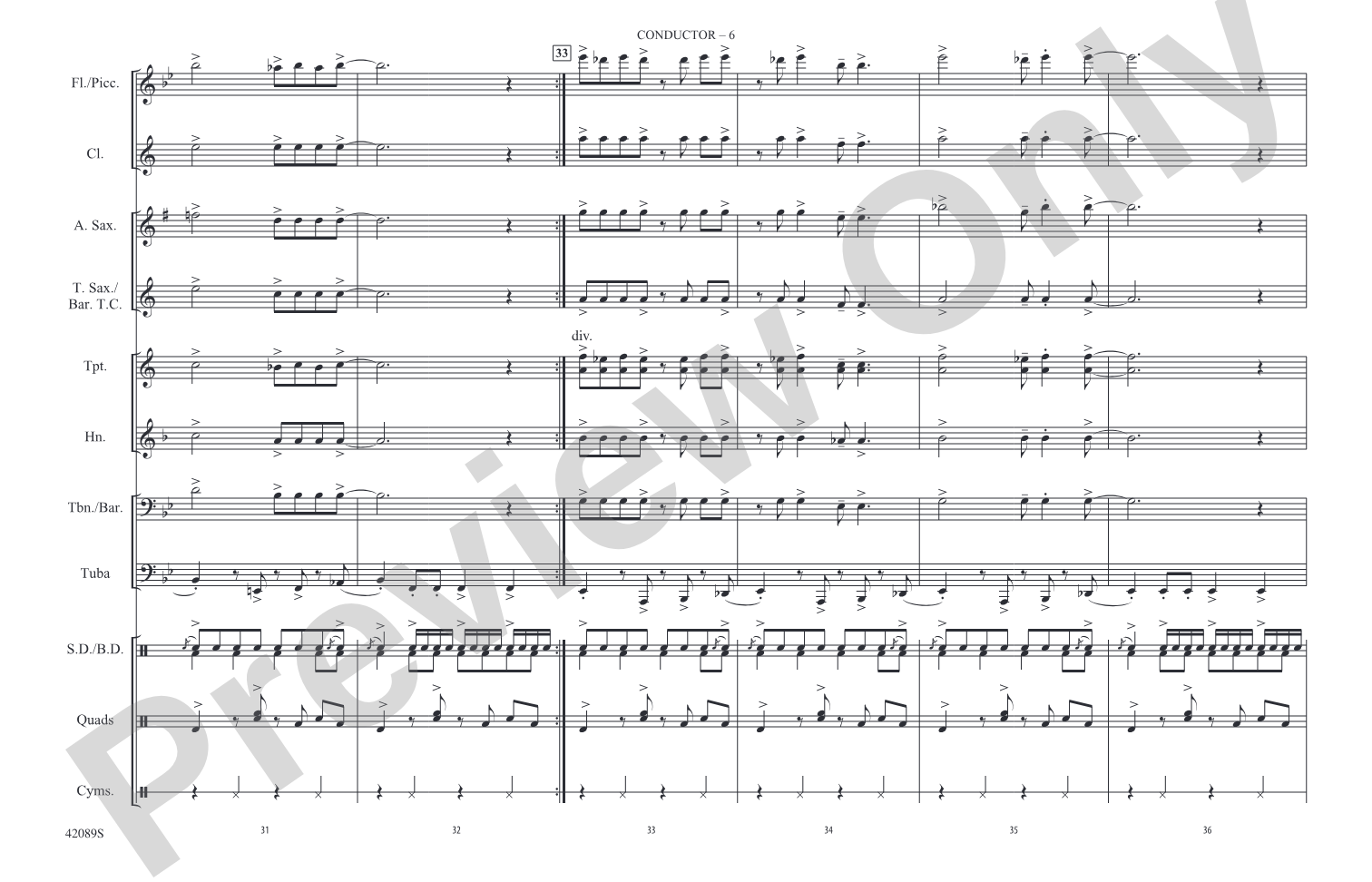 Mustang Sally: Marching Band Conductor Score & Parts