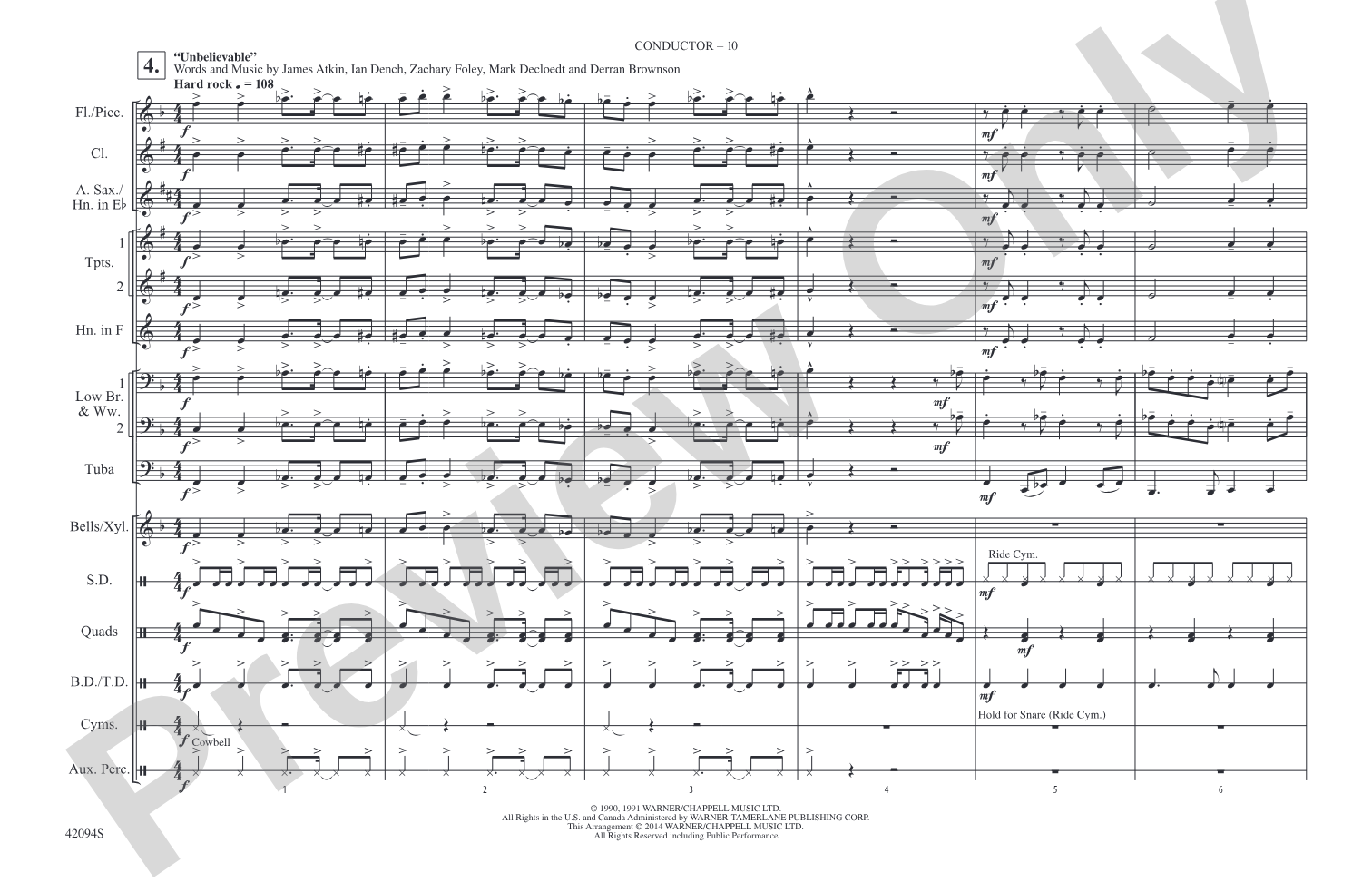 Rockin' Sports Jams, Vol. 3: Marching Band Conductor Score & Parts