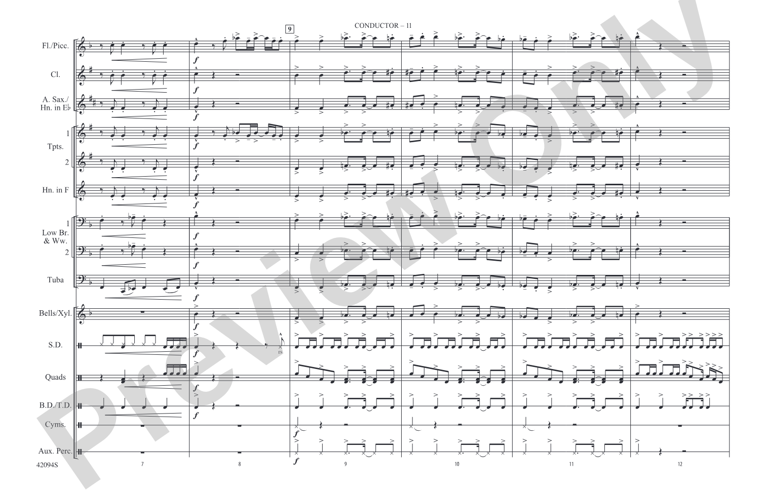 Rockin' Sports Jams, Vol. 3: Marching Band Conductor Score & Parts