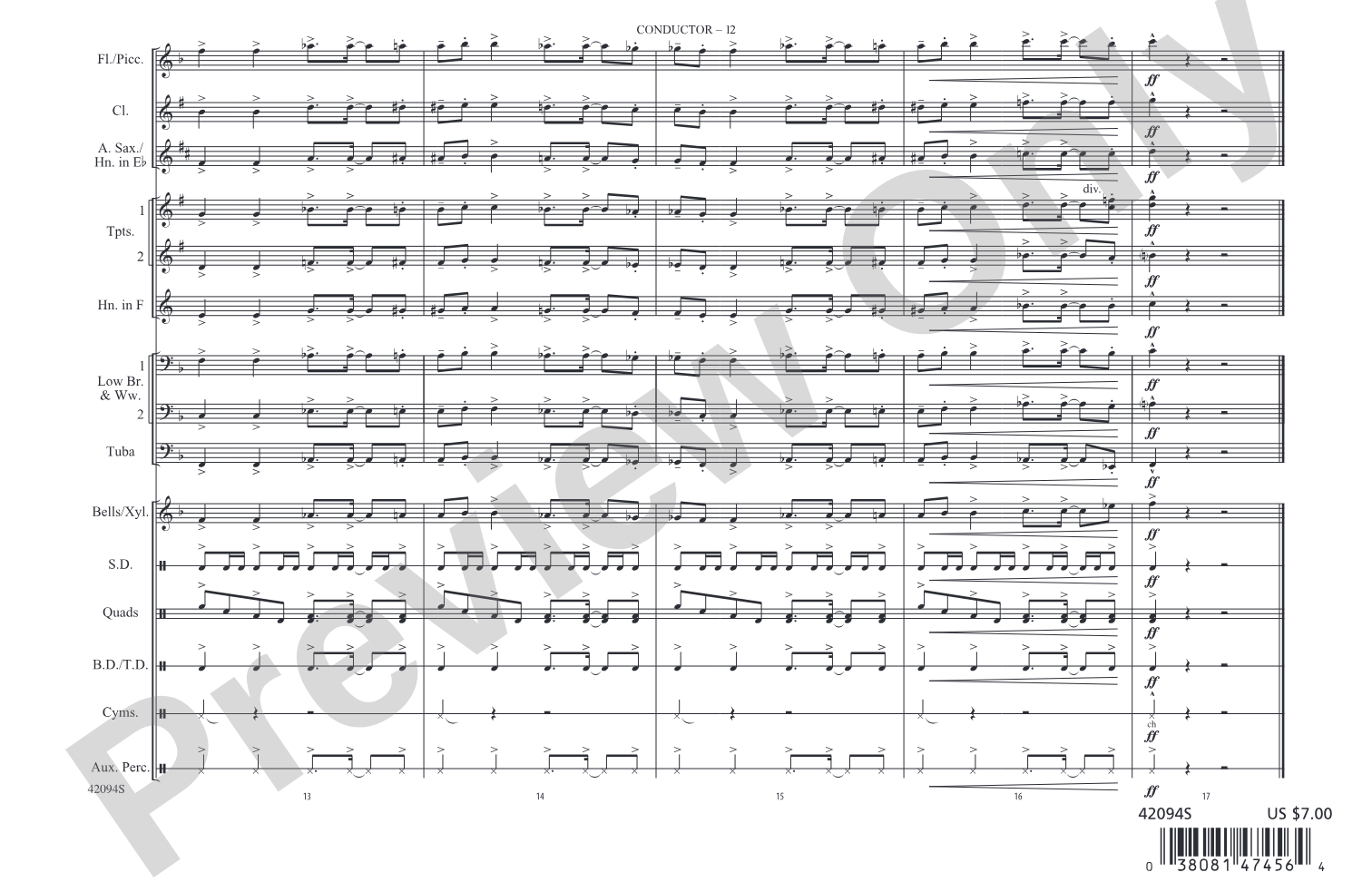 Rockin' Sports Jams, Vol. 3: Marching Band Conductor Score & Parts